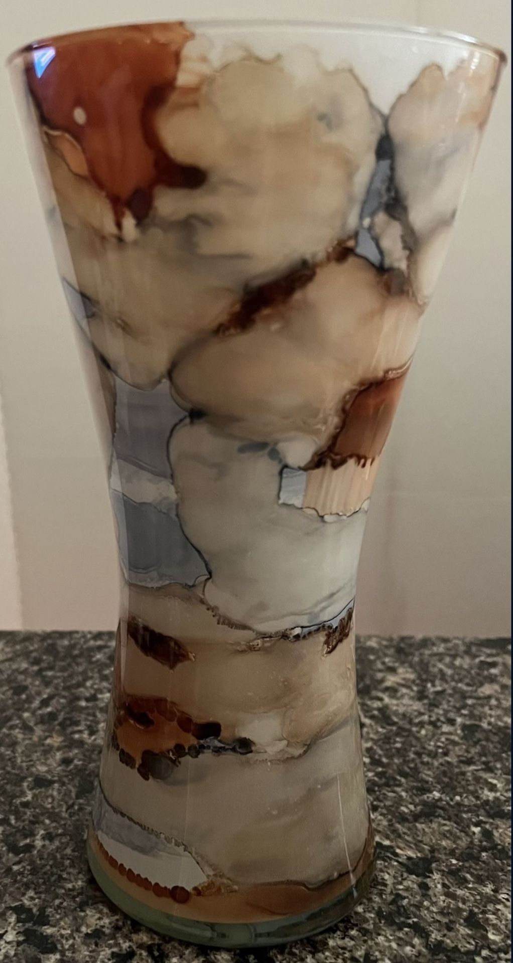 Marbled Cristallerie Franco Glass Vase • Handmade in Italy - photo 3
