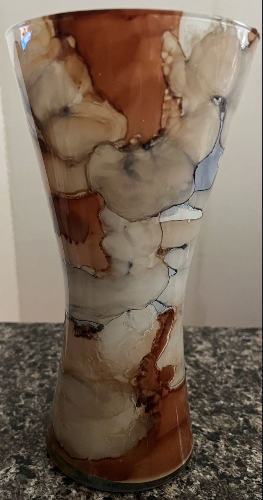 Marbled Cristallerie Franco Glass Vase • Handmade in Italy - photo 4