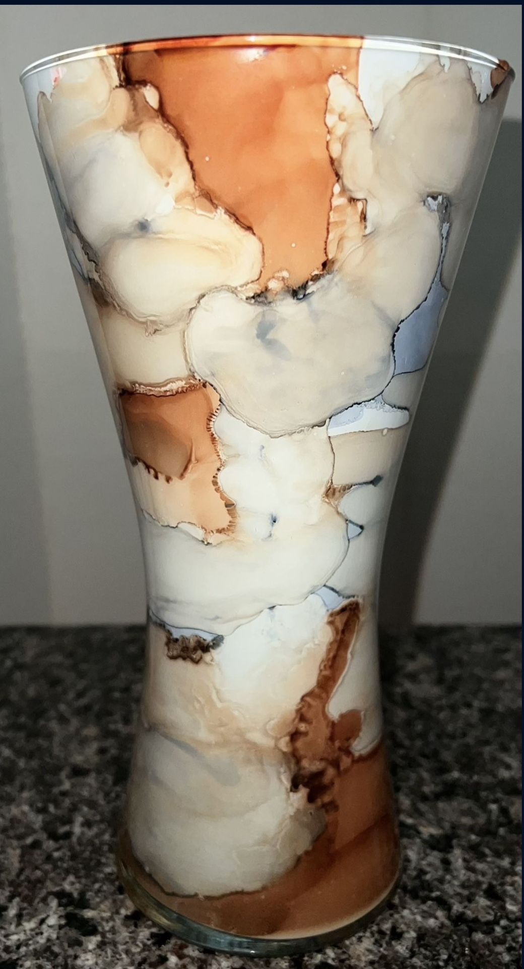 Marbled Cristallerie Franco Glass Vase • Handmade in Italy - photo 5