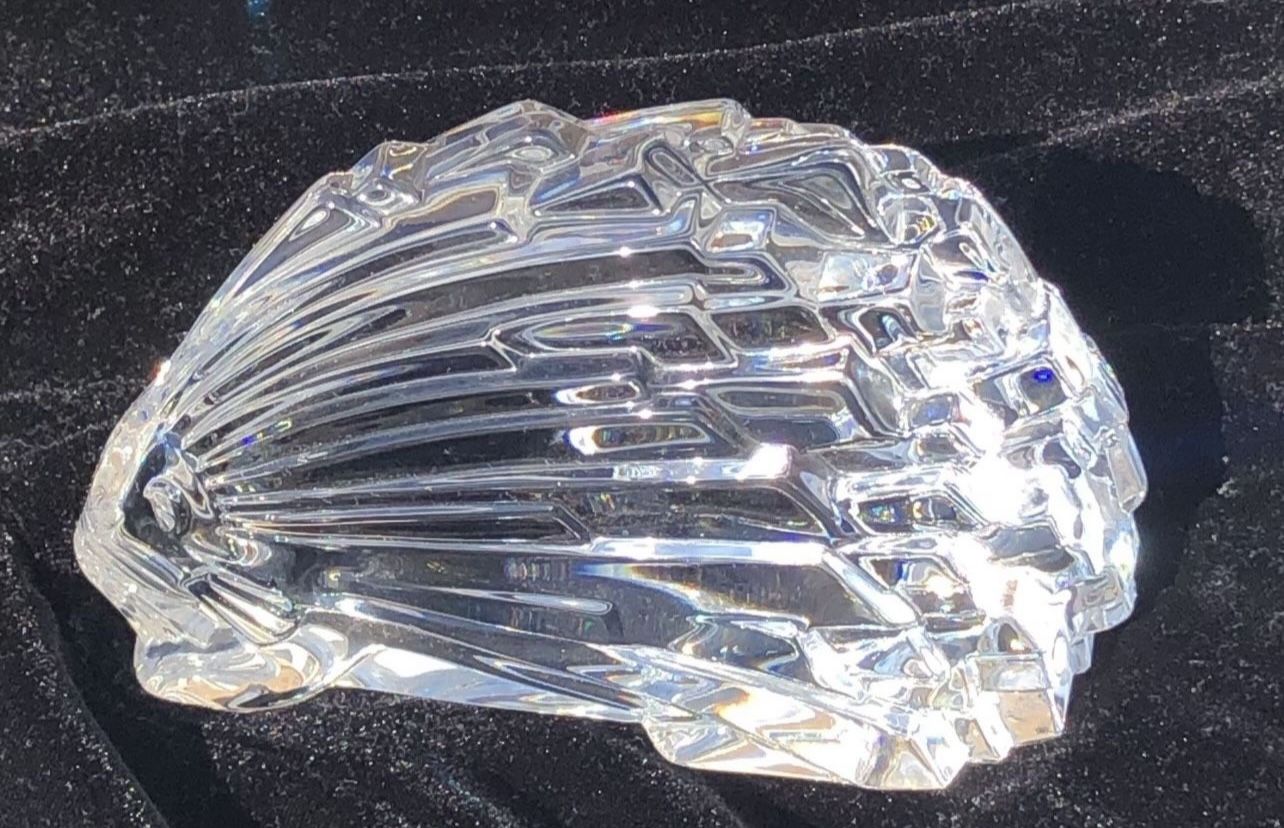 VINTAGE ART GLASS BACCARAT PORCUPINE PAPERWEIGHT - MADE IN FRANC
