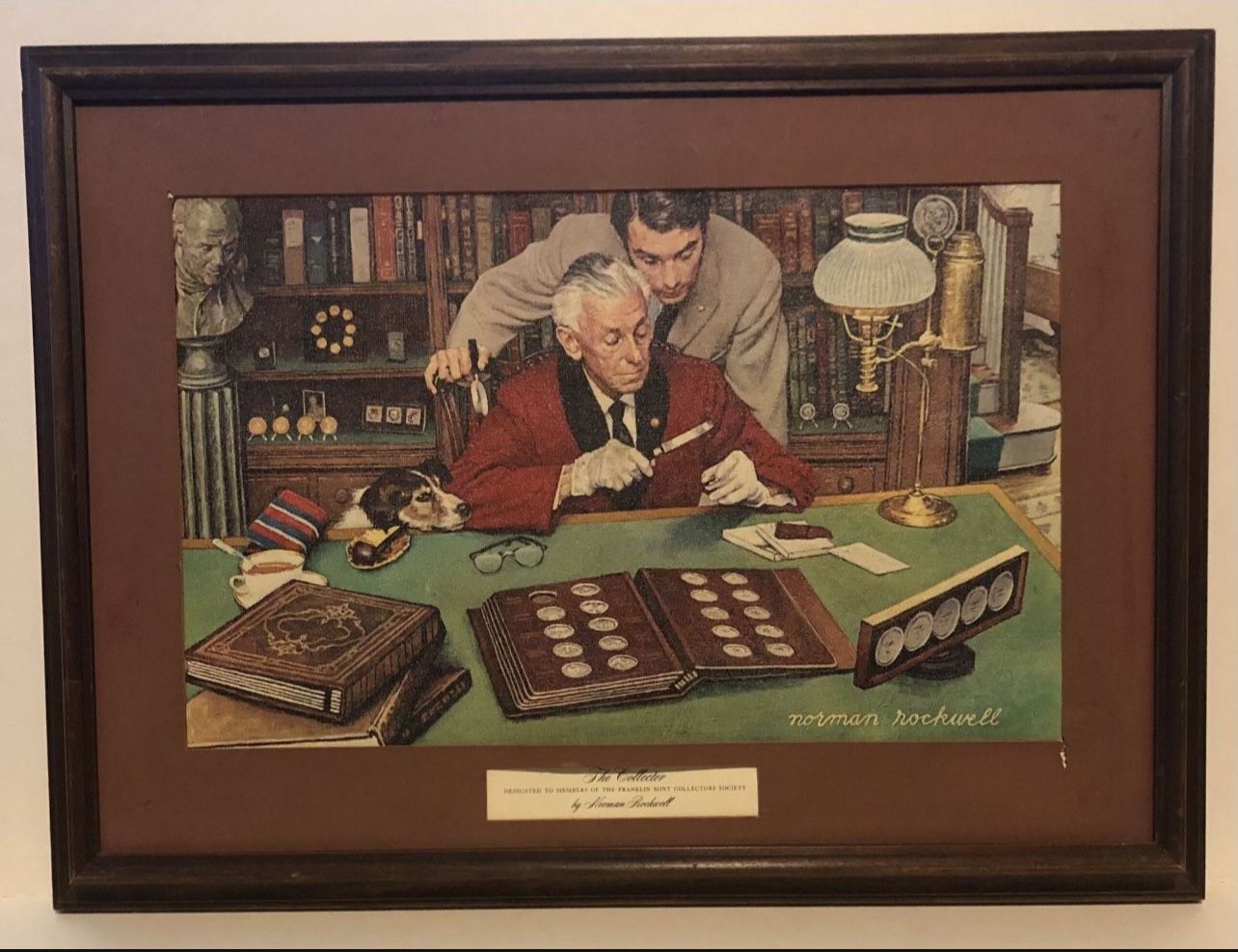"The Collector" Norman Rockwell Limited Edition Franklin Mint Ca