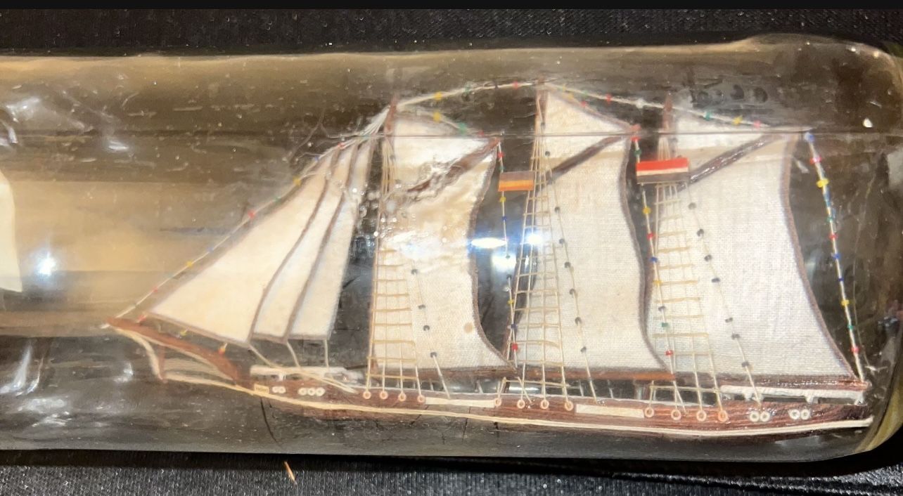 Ship In A Bottle 11 1/4” Longer 3” Wide - photo 3