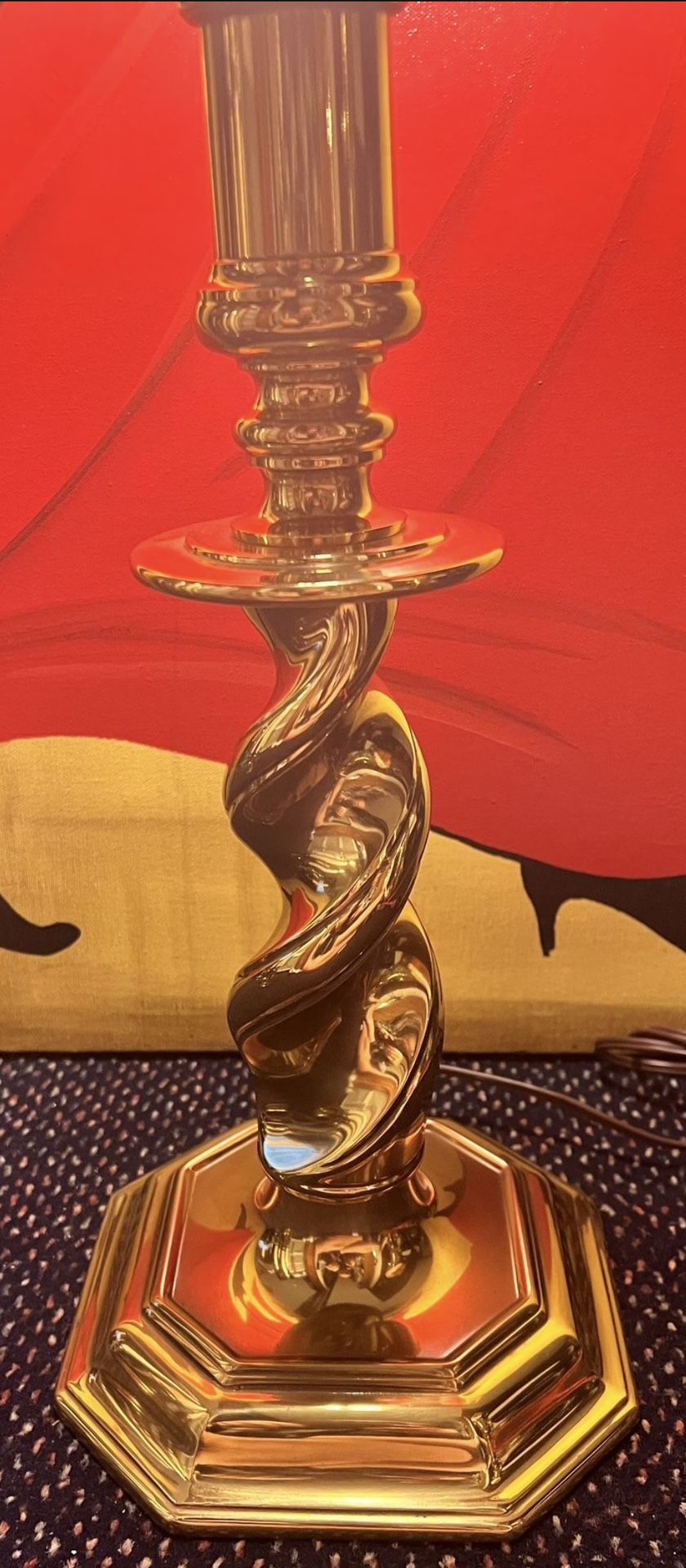 Vintage Brass Stiffel Table Lamp Barley Twist NO SHADE - photo 2