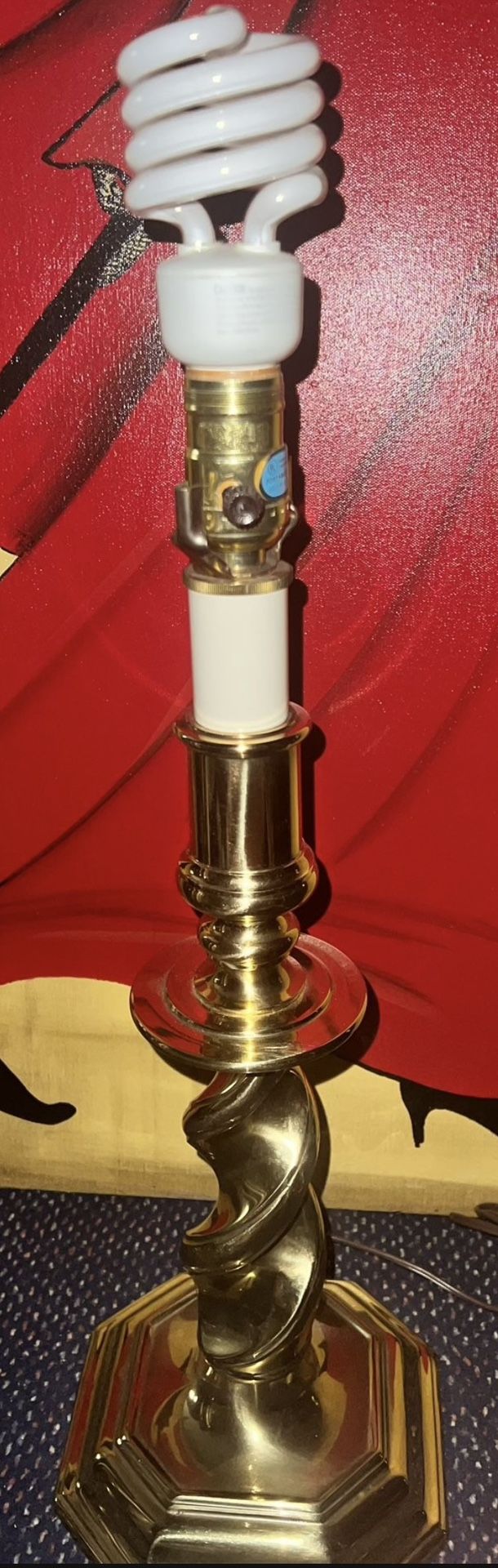 Vintage Brass Stiffel Table Lamp Barley Twist NO SHADE - photo 3