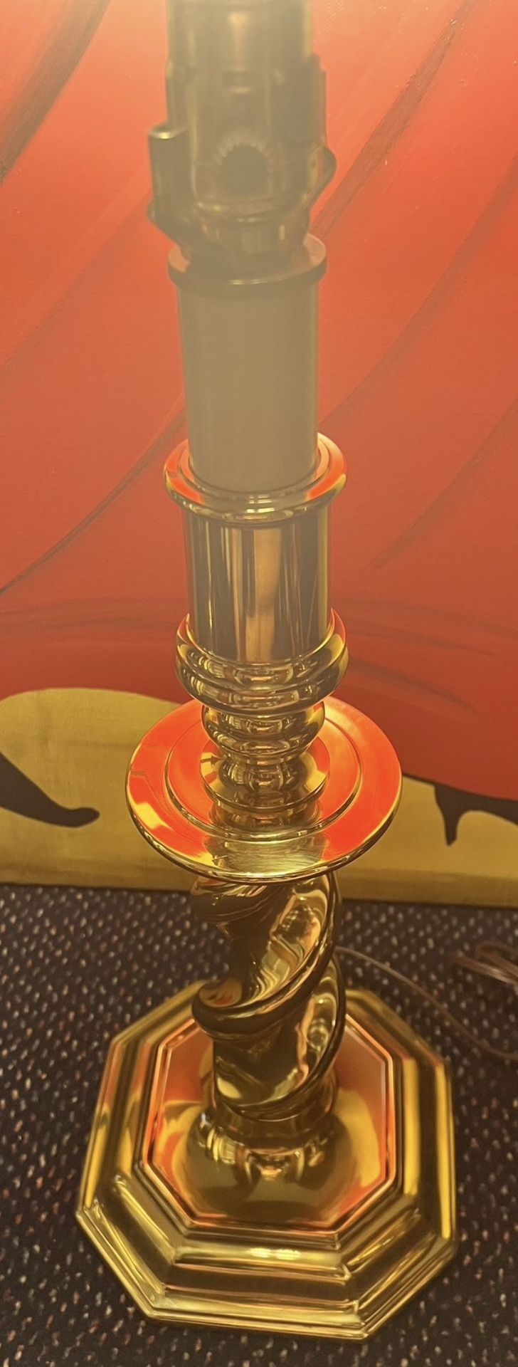 Vintage Brass Stiffel Table Lamp Barley Twist NO SHADE - photo 4