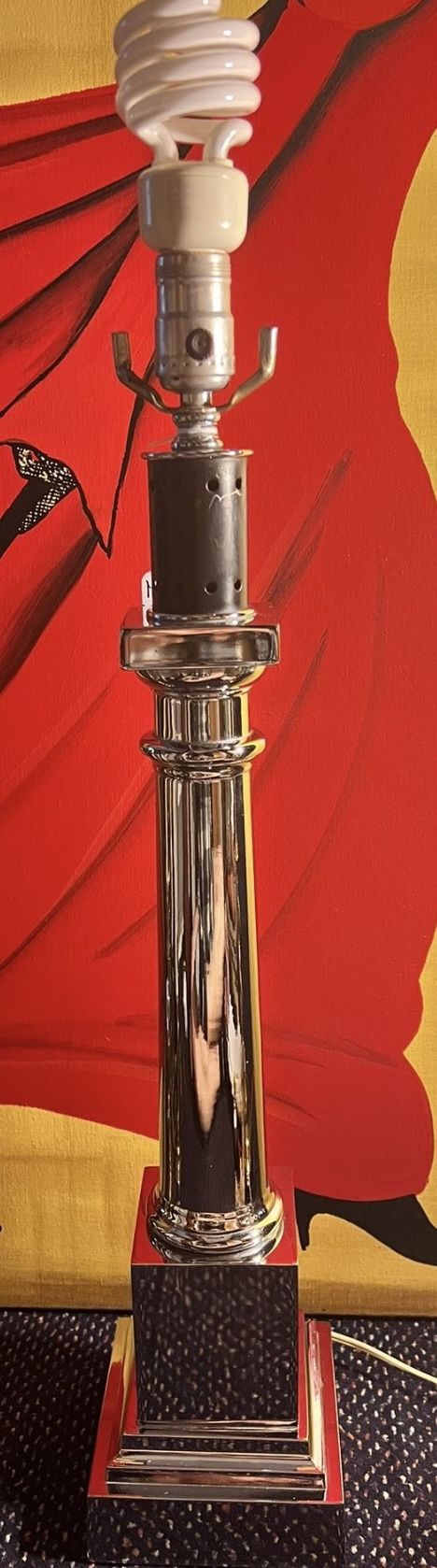 Vintage 1970s Frederick Cooper Chrome Lamp