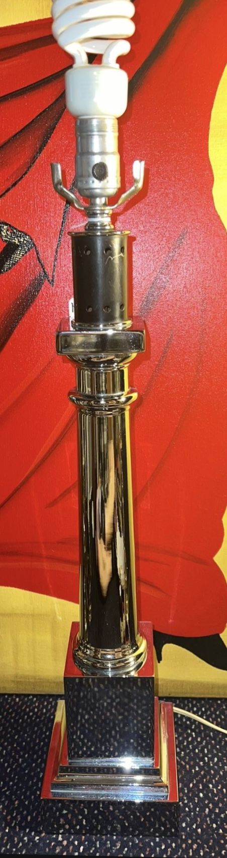 Vintage 1970s Frederick Cooper Chrome Lamp - photo 2