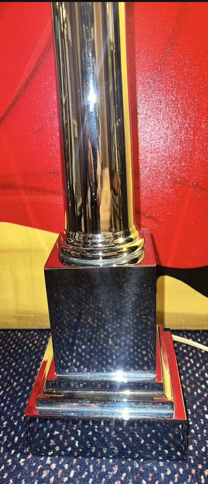 Vintage 1970s Frederick Cooper Chrome Lamp - photo 3