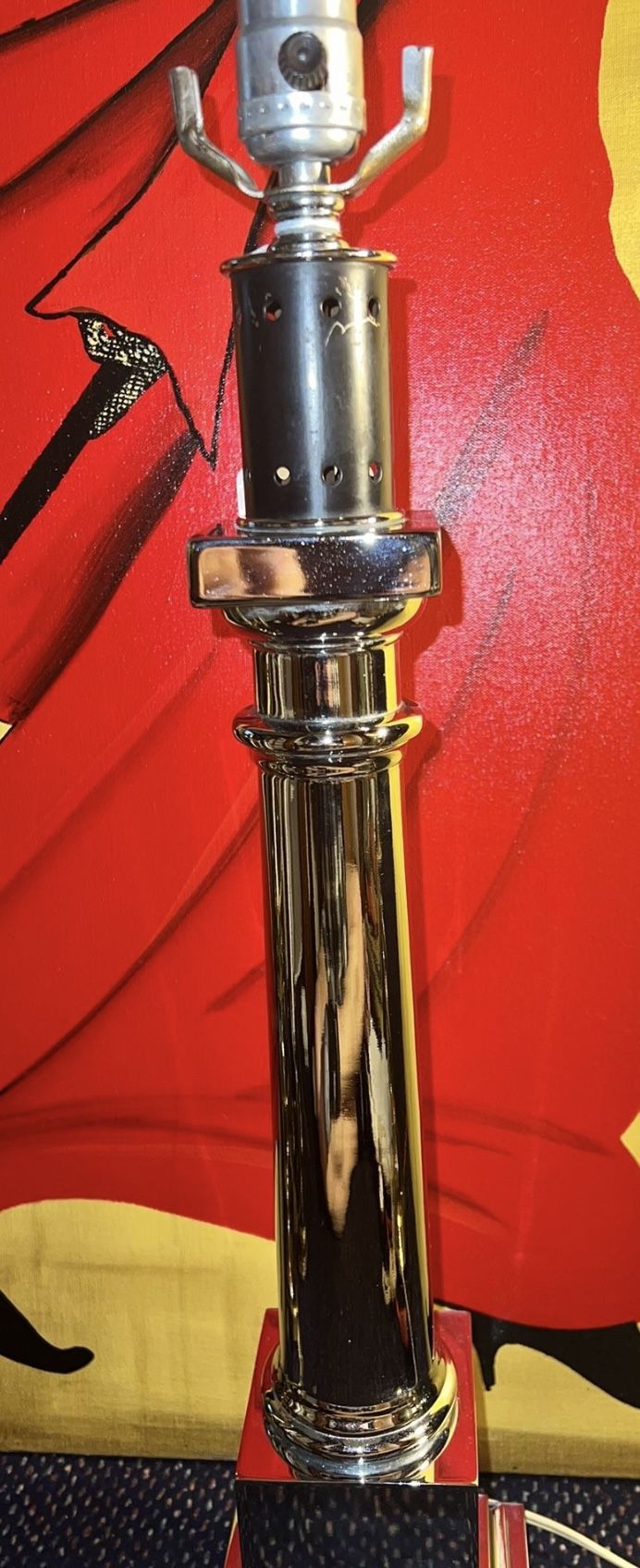 Vintage 1970s Frederick Cooper Chrome Lamp - photo 4