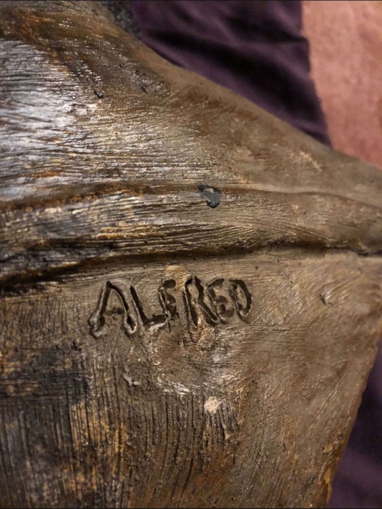 Western Cowboy Bust (Marlboro Man) Signed Alereo 17" Art Studio - photo 5