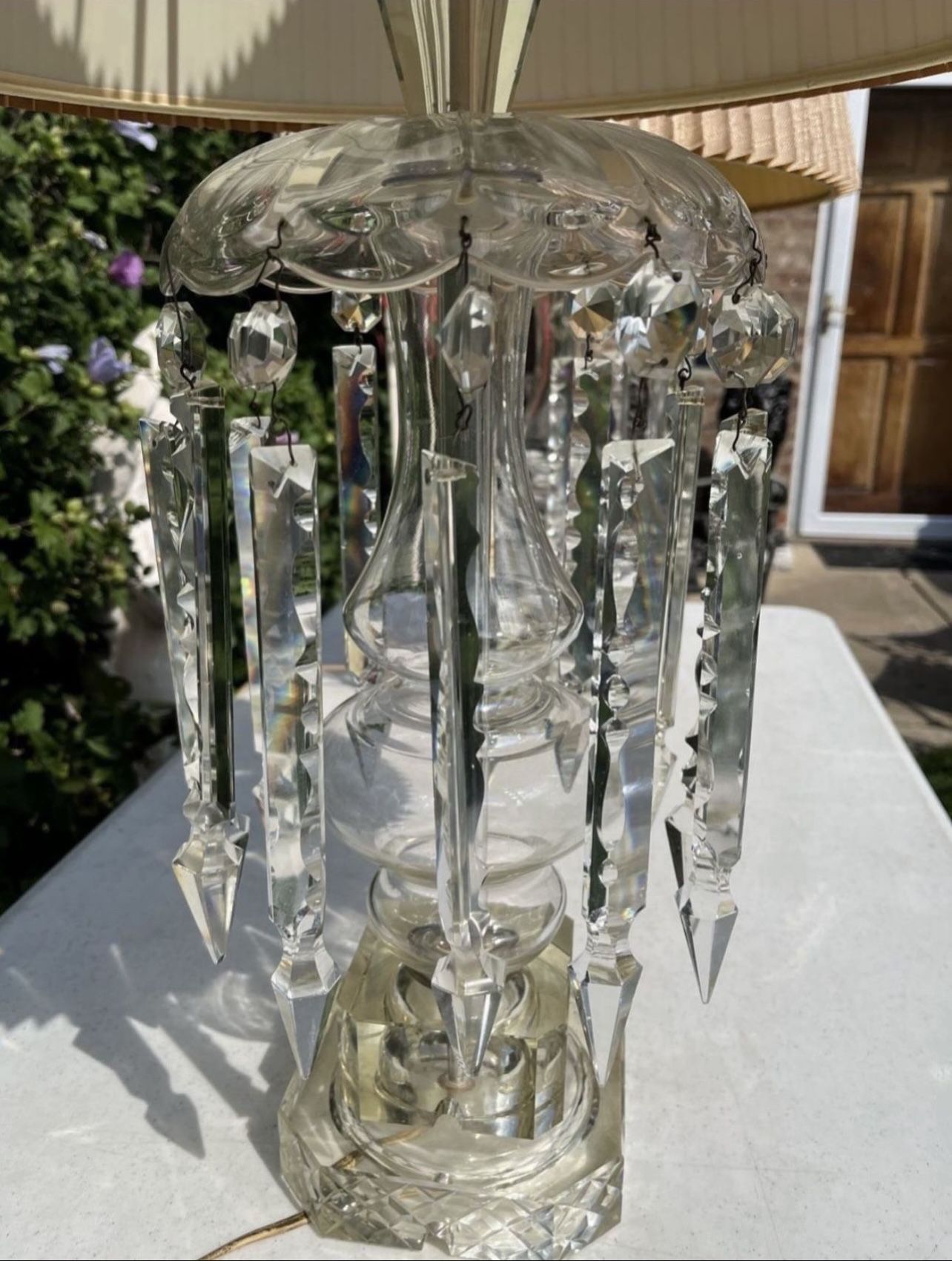 Hollywood Regency Bohemian Crystal Table Lamps - photo 4