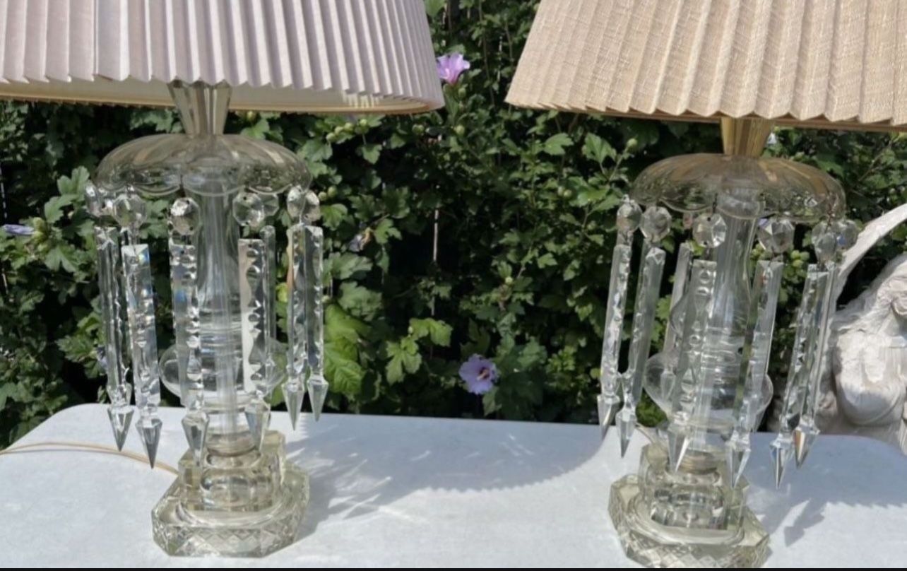 Hollywood Regency Bohemian Crystal Table Lamps - photo 5