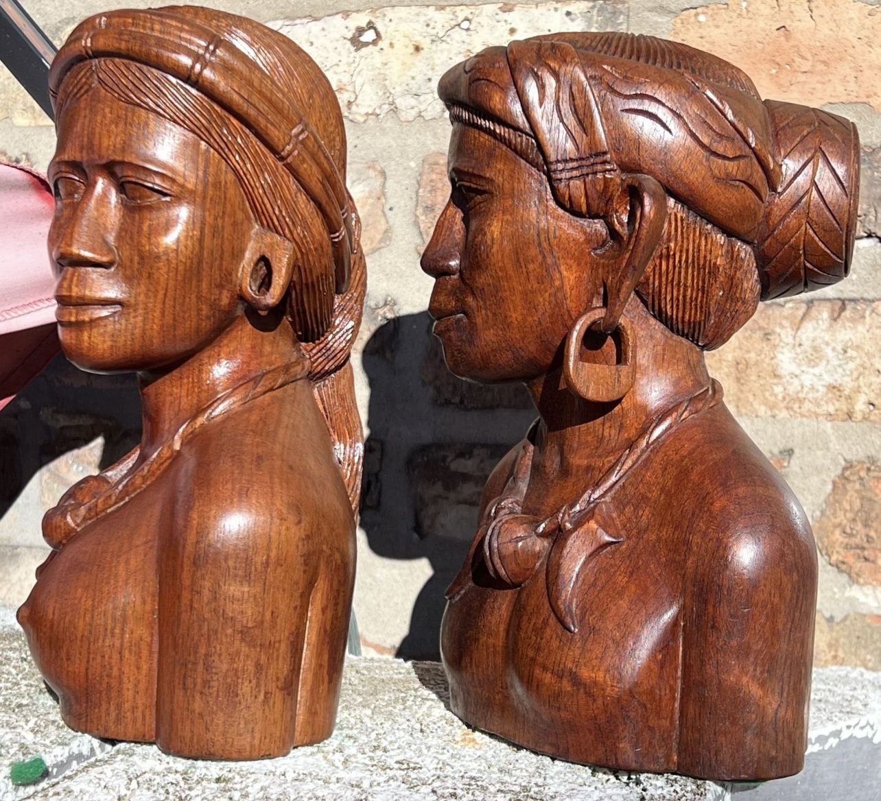 Vintage Hand Carved Igorot Tribe Busts - Filipino Culture - photo 4
