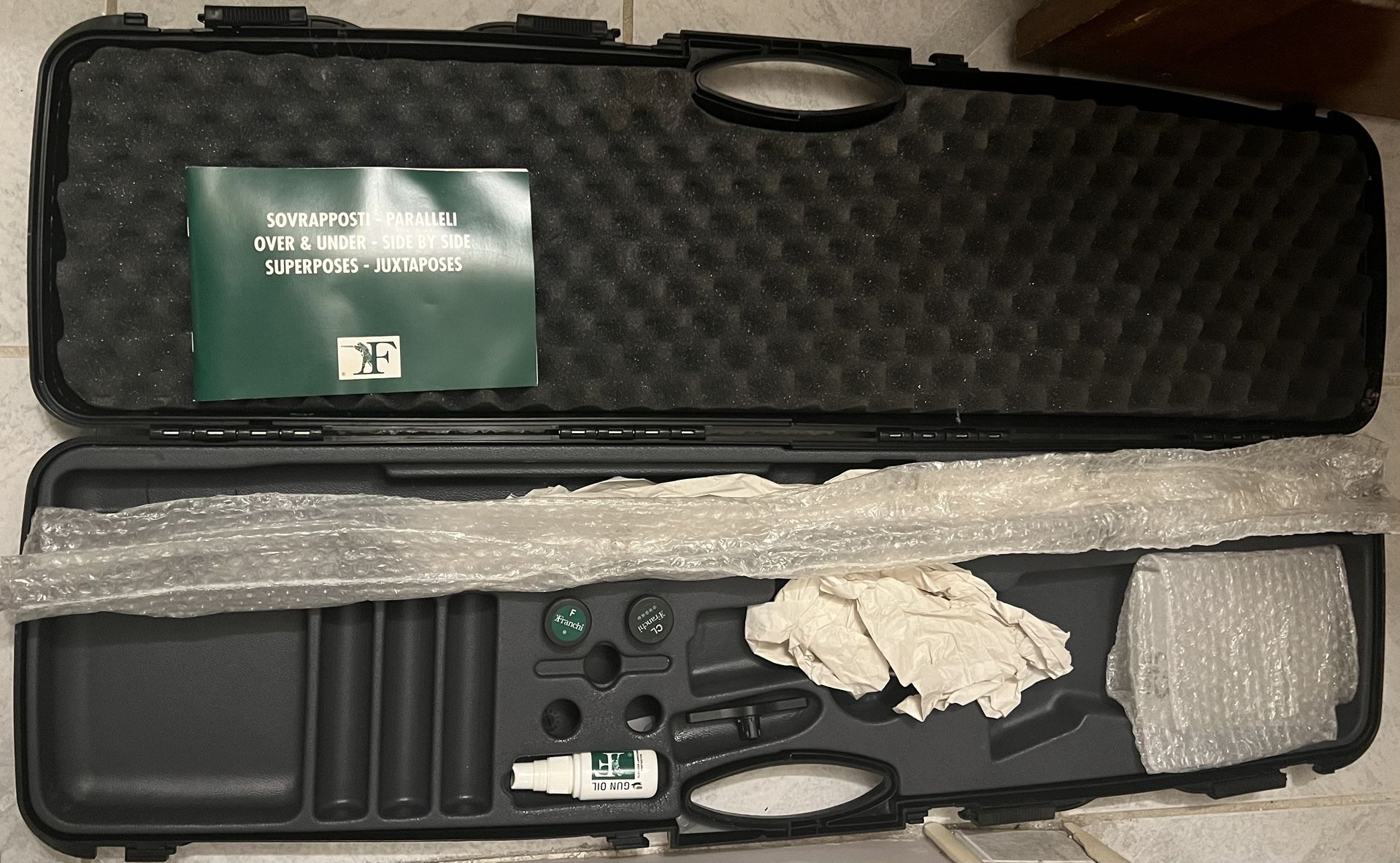 FRANCHI Split Shotgun Hard Case with Padding Black Plastic Carry - photo 4