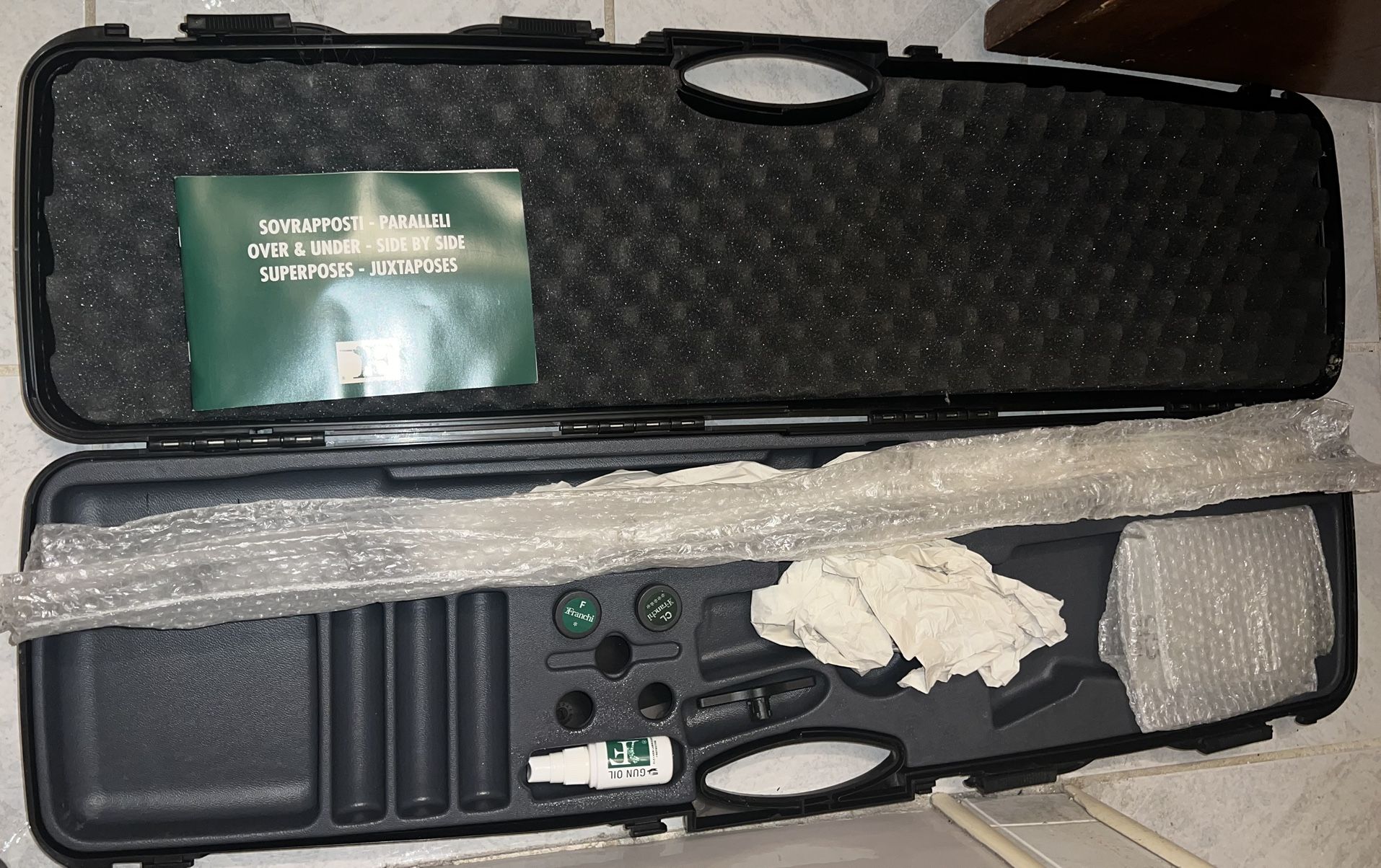 FRANCHI Split Shotgun Hard Case with Padding Black Plastic Carry - photo 5