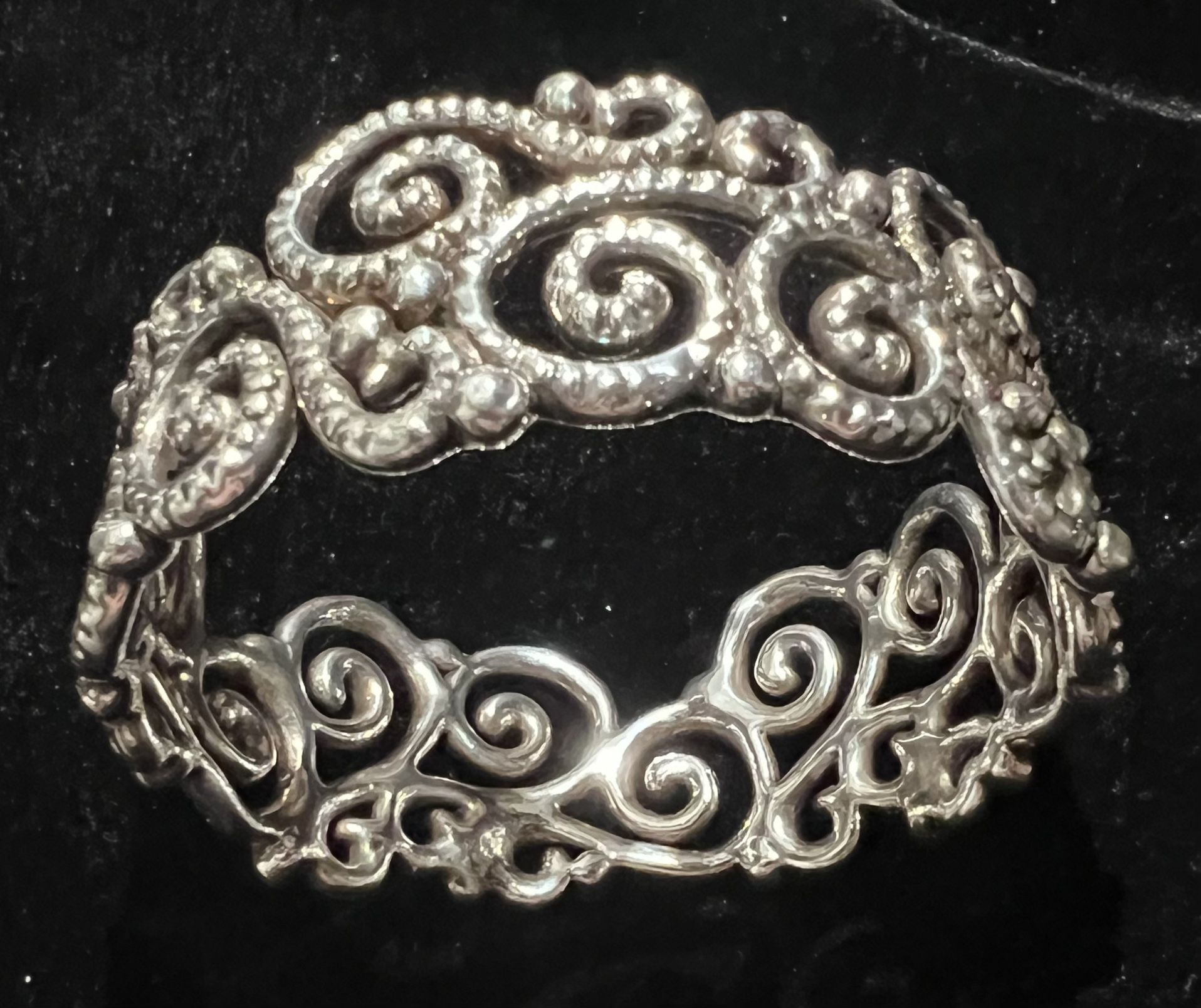 925 Sterling Silver Filigree Cuff Bracelet - photo 4