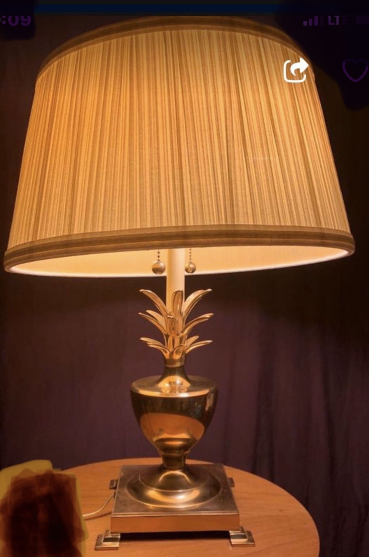 Bombay Brass Pineapple Table Lamp 20” Tall - photo 2