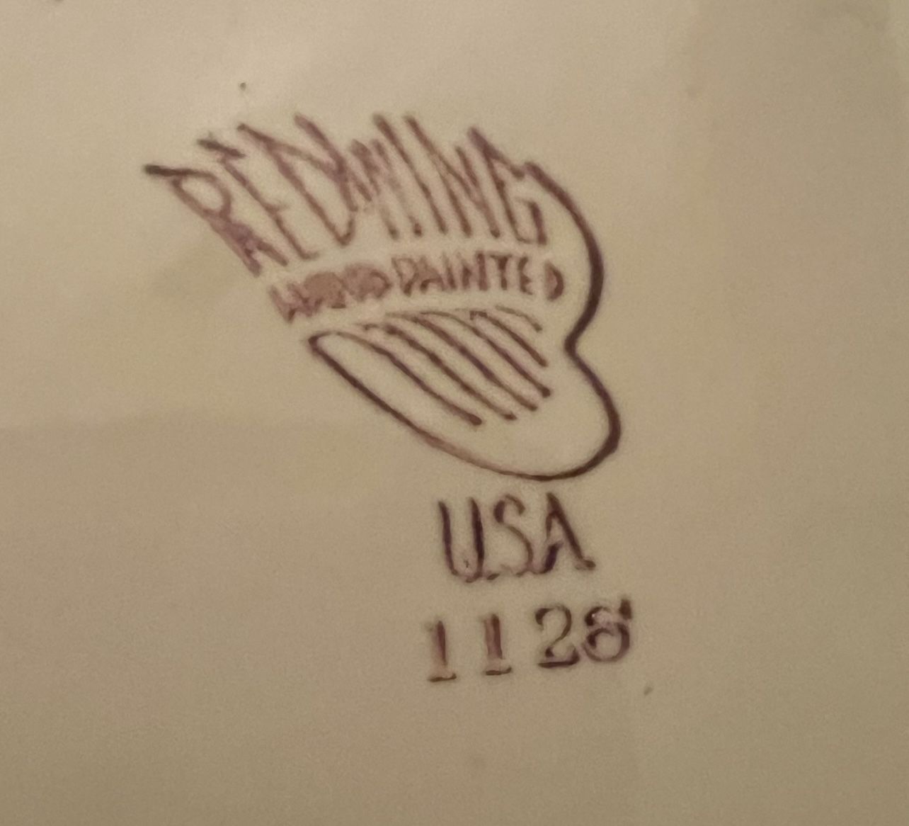 Red Wing LOTUS Divided Serving Bowl Dish 6.5x11" Vintage Hand Pa - photo 5