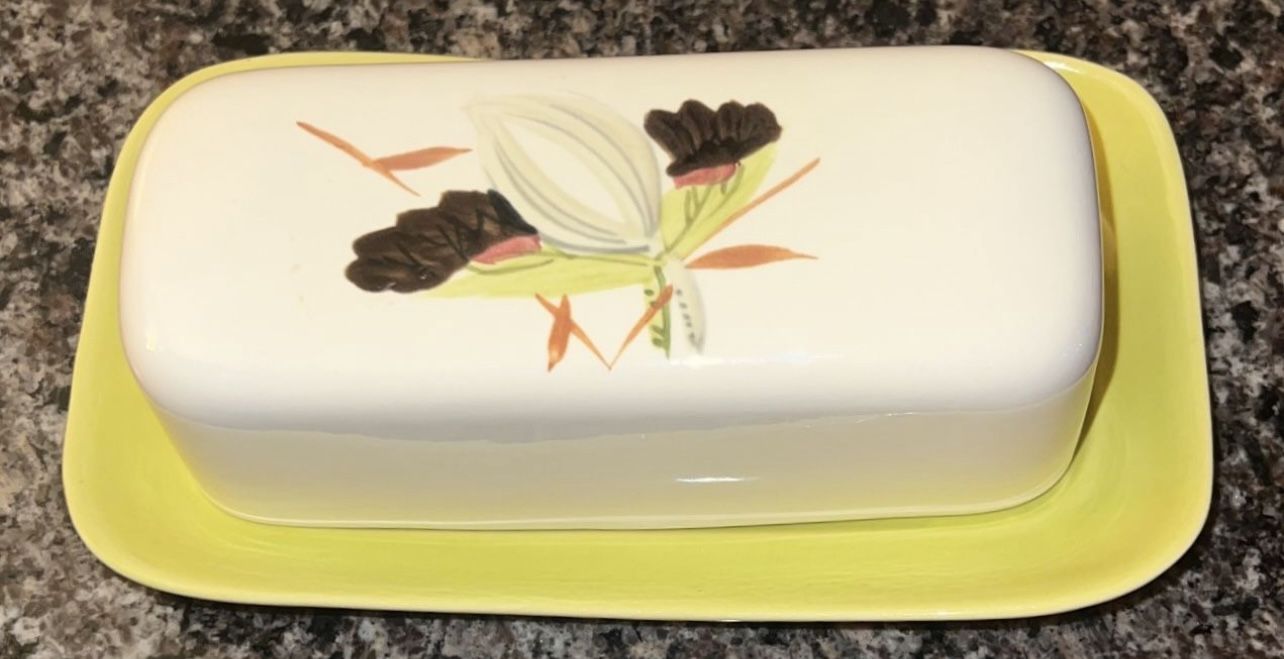 Red Wing Lotus Bronze Butter Dish