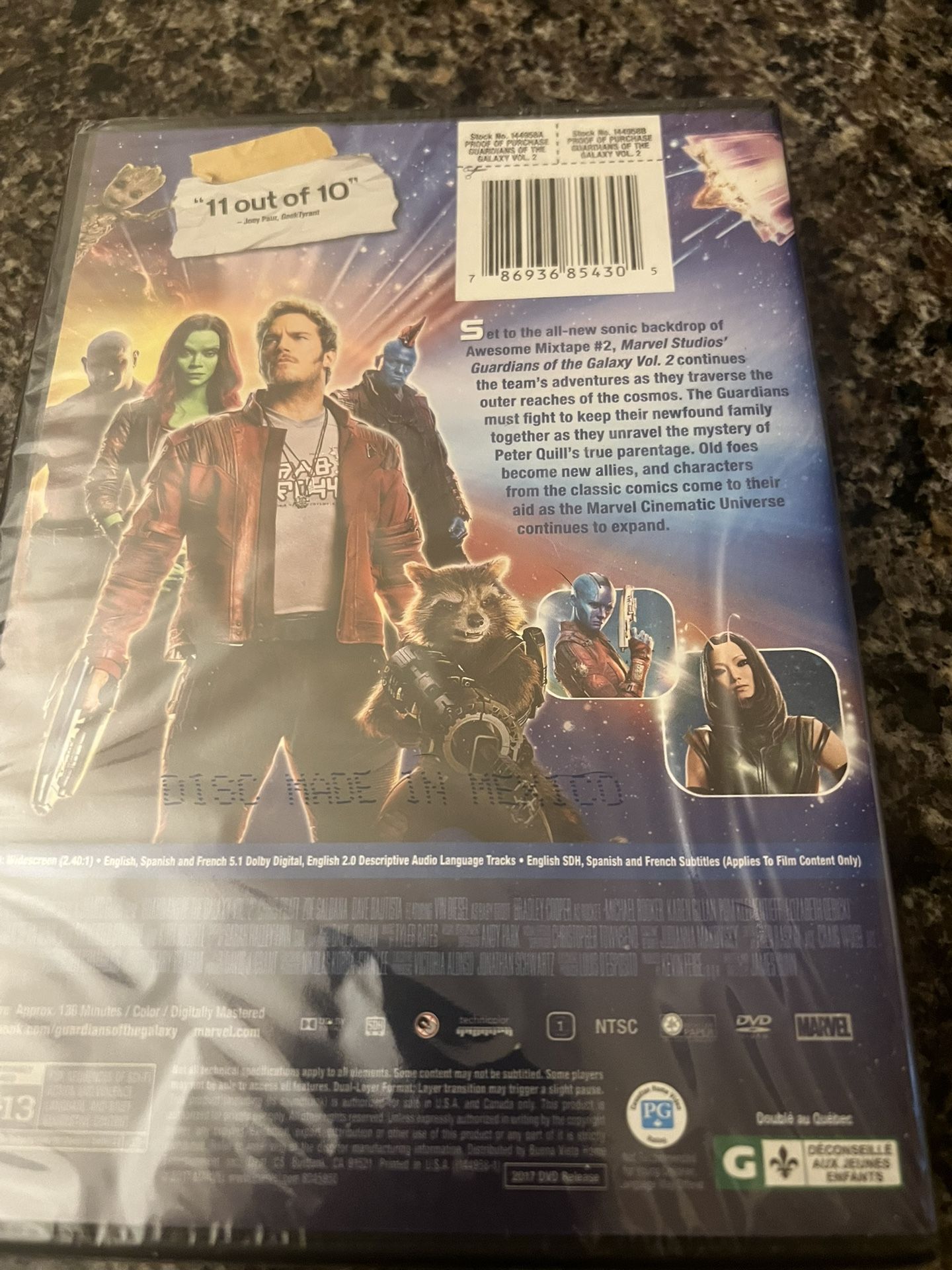 Guardians of the Galaxy Vol. 2 DVD (2017) Brand New Sealed - photo 2