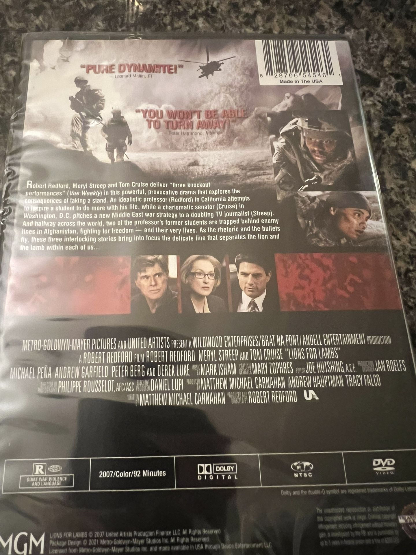 Lions For Lambs DVD Brand New & Sealed - photo 2