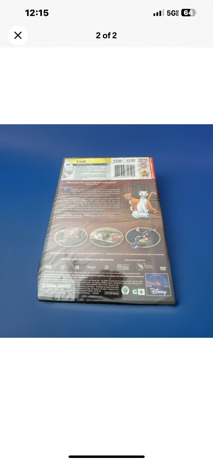 The Aristocats (DVD, 1970) Brand New & Sealed - photo 2