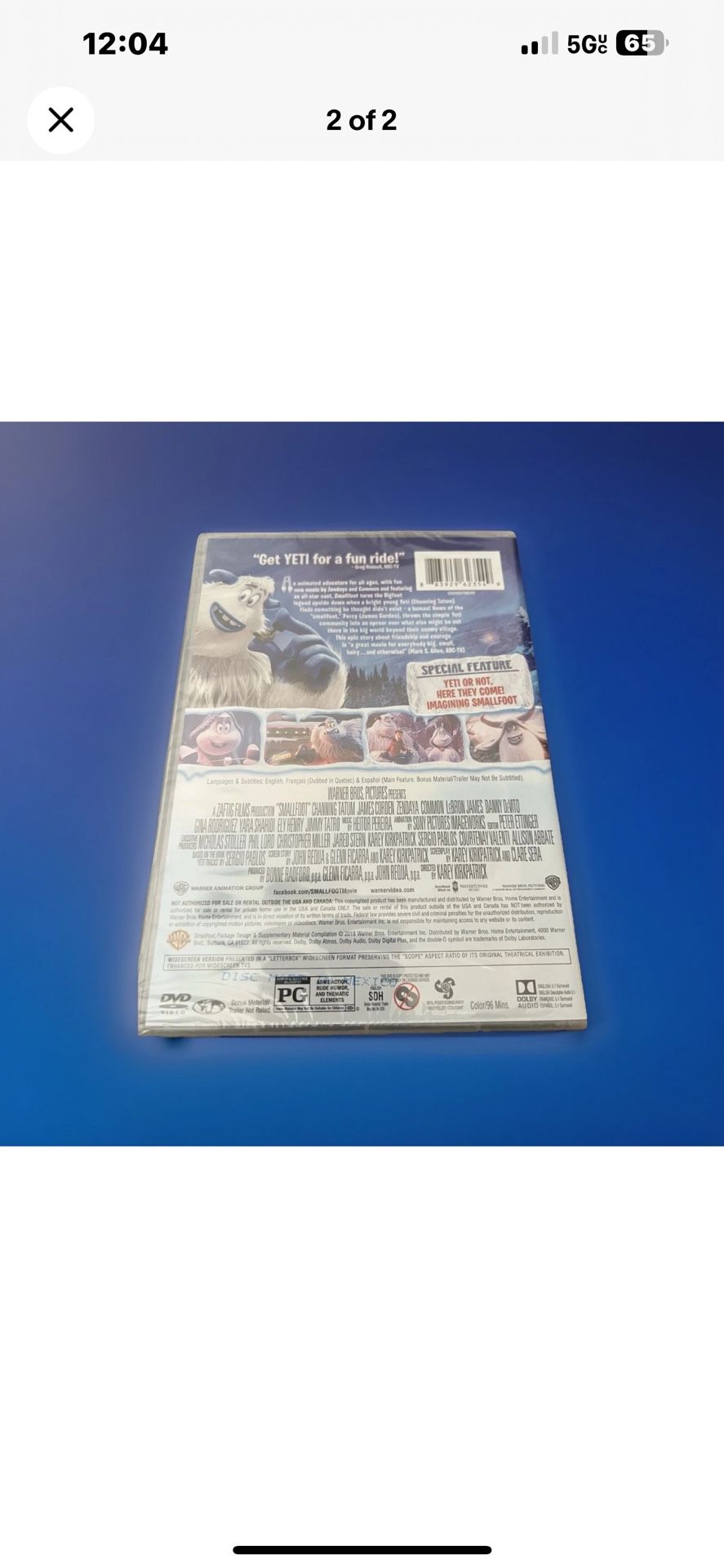 Smallfoot (DVD, 2018) Brand New & Sealed - photo 2