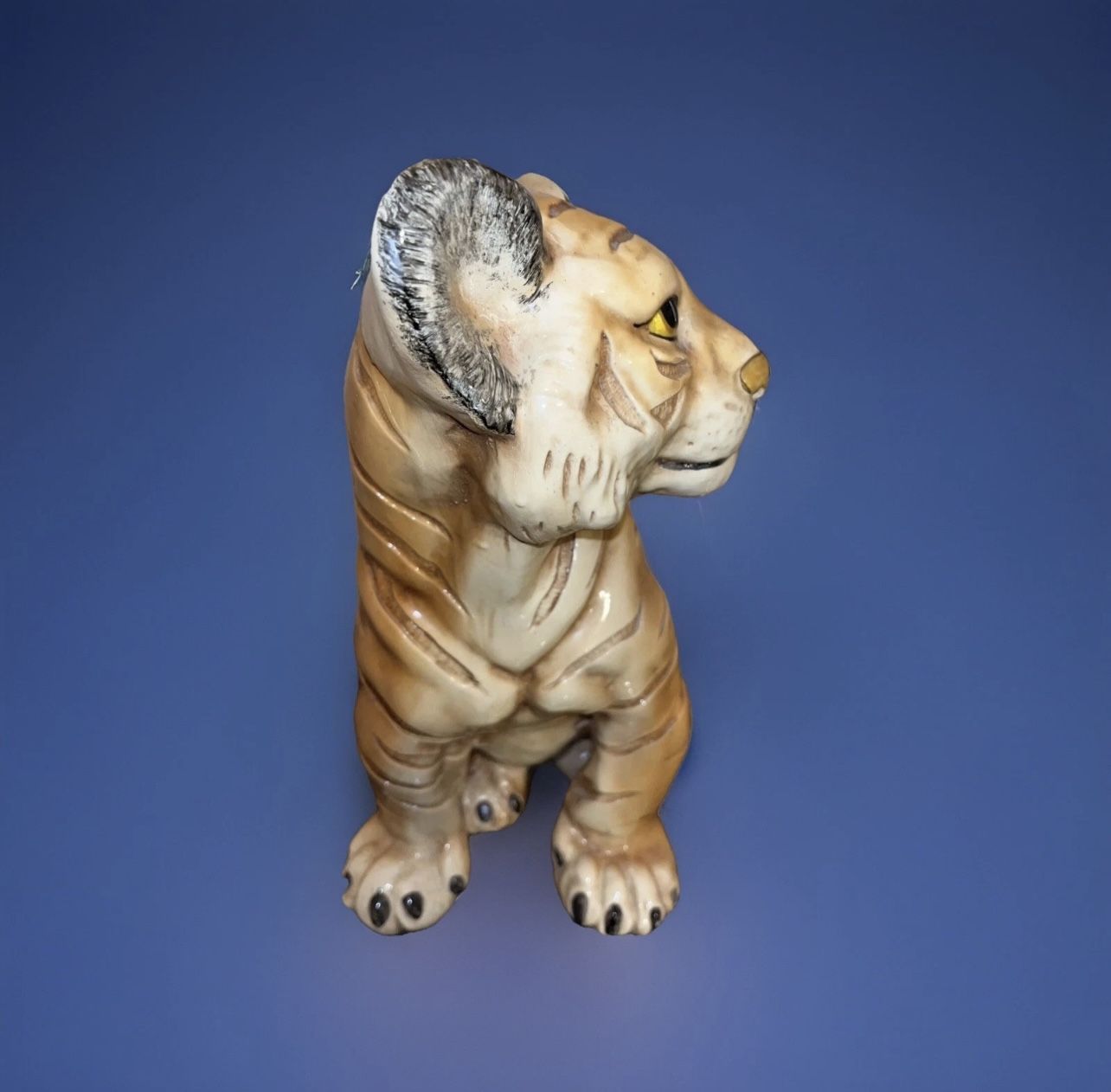 Marwal Chalkware Bengal Tiger Cub Statue 14" VTG - photo 5