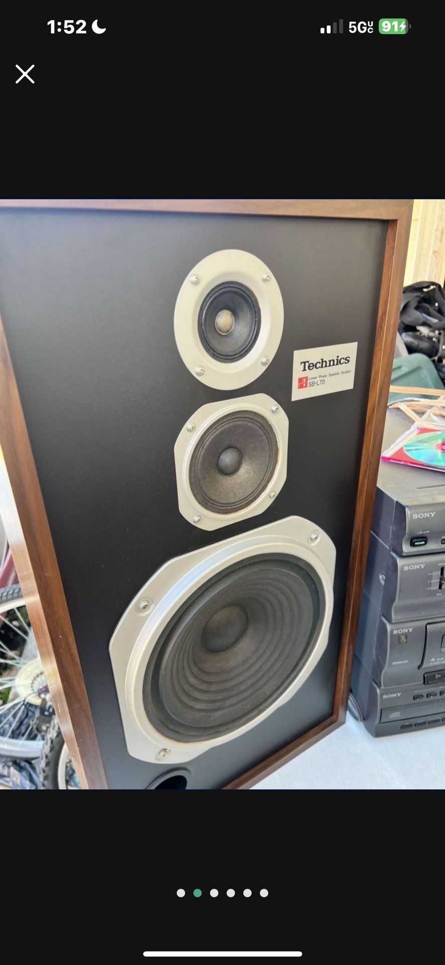 Technics SB-L70 Linear Phase 3-Way 90W Speakers With Grills - photo 2