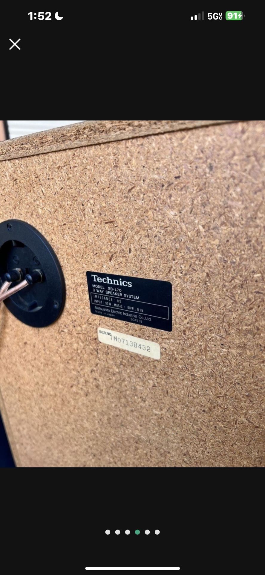 Technics SB-L70 Linear Phase 3-Way 90W Speakers With Grills - photo 4