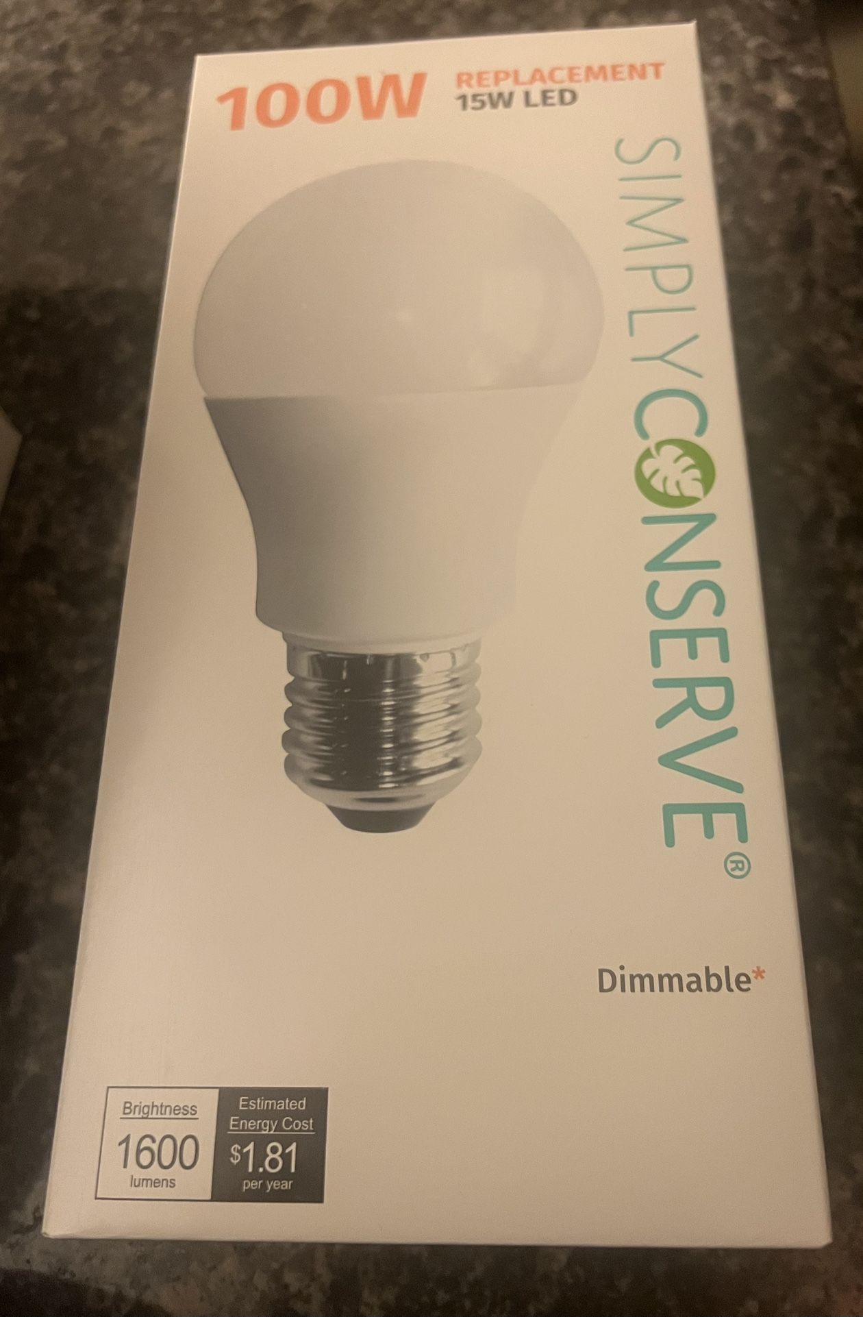 Simply Conserve 4 Pack 15W LED Light Bulbs (100W Equal)