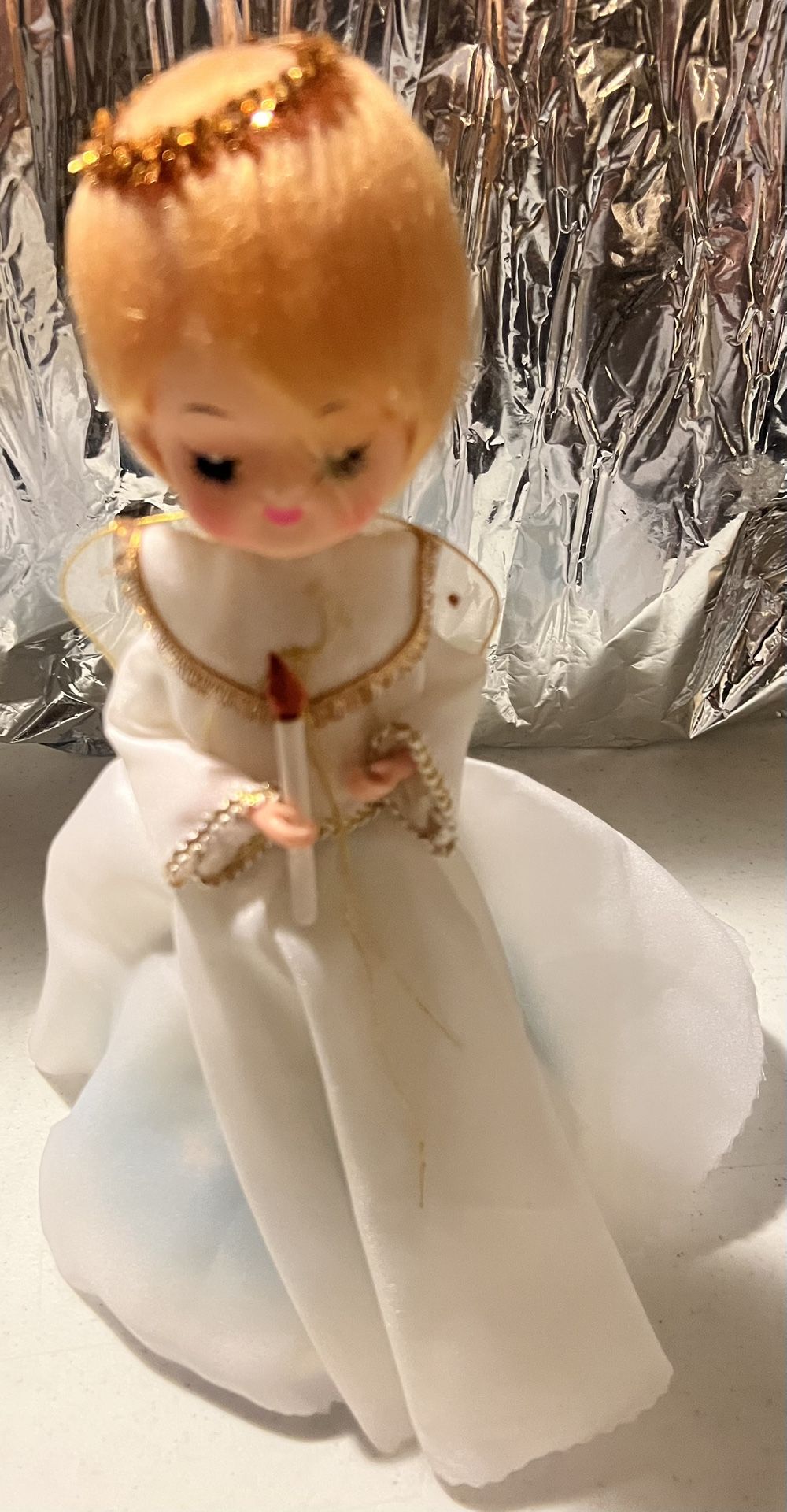 Vintage Christmas Rotating Musical Angel Doll - Silent Night