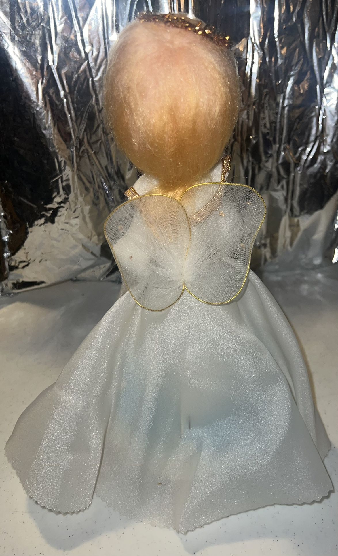 Vintage Christmas Rotating Musical Angel Doll - Silent Night - photo 3