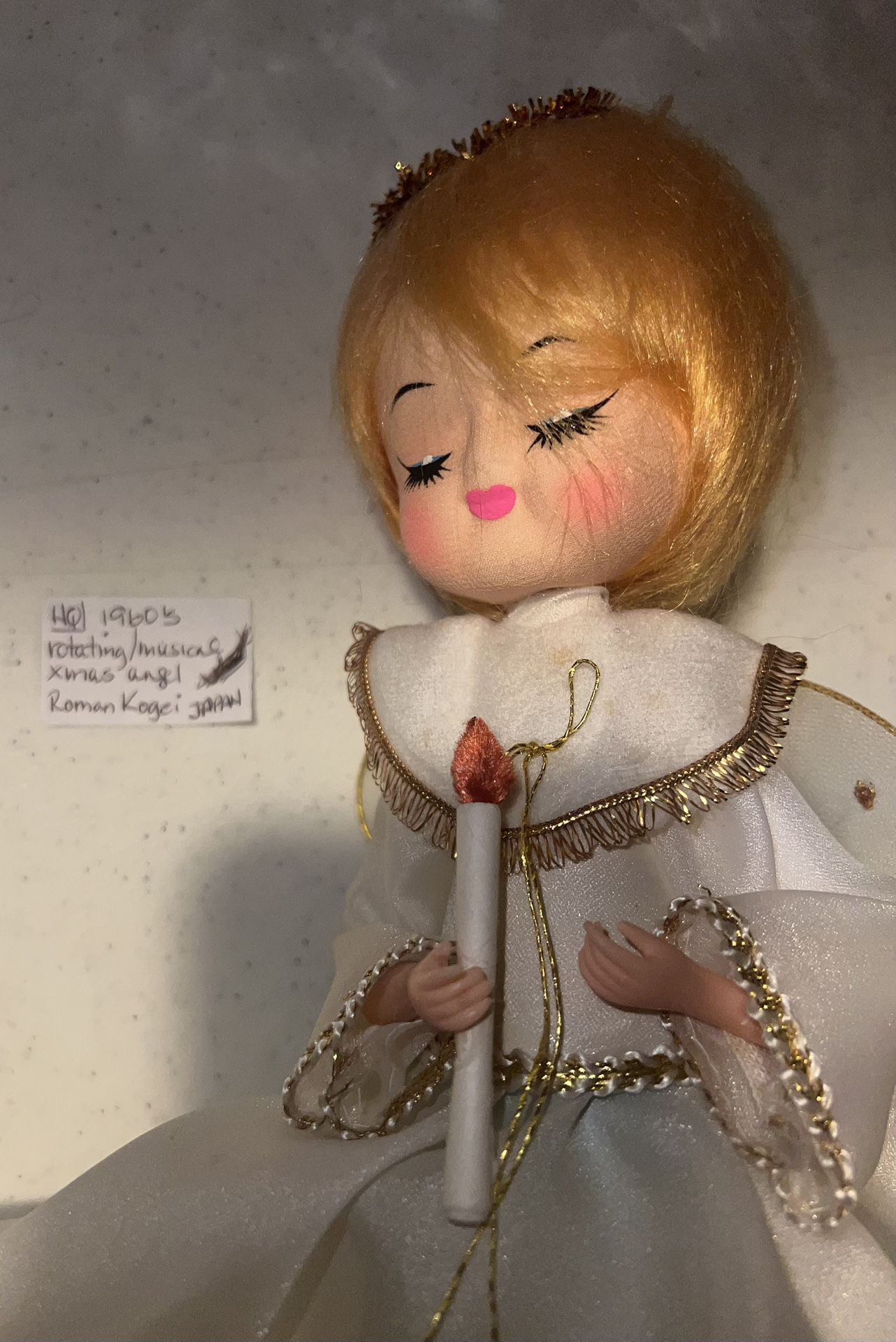 Vintage Christmas Rotating Musical Angel Doll - Silent Night - photo 5