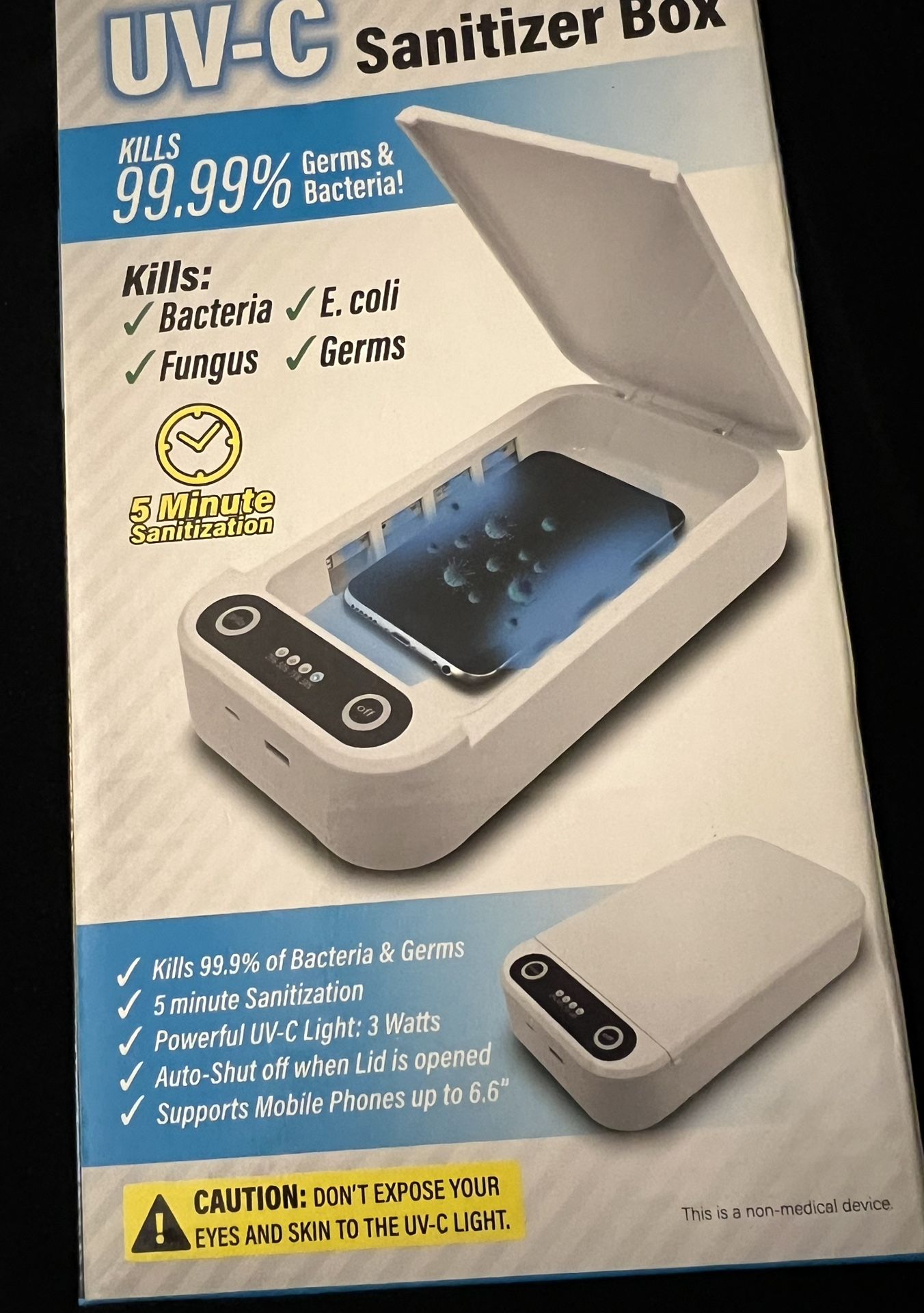 UV Light Sanitizer Box for Phone, Jewelry & More