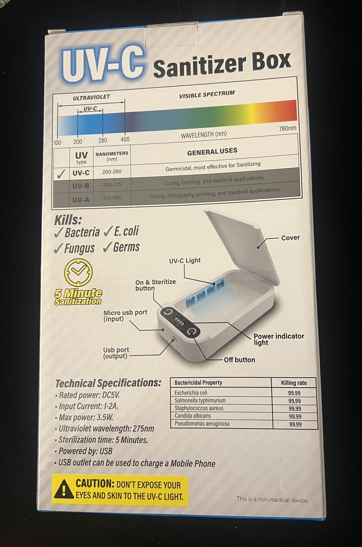 UV Light Sanitizer Box for Phone, Jewelry & More - photo 2