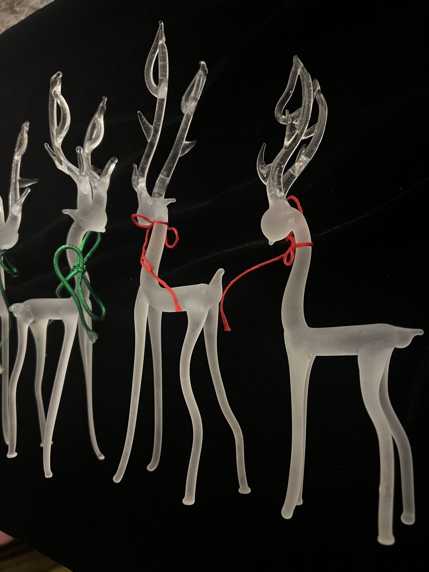 Vintage Silvestri Frosted Glass Reindeer Ornaments (Set of 5) - photo 3