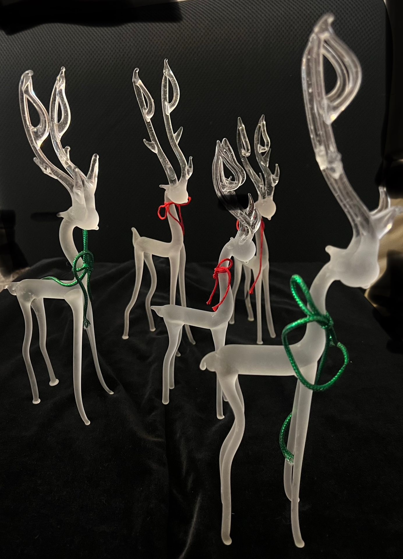 Vintage Silvestri Frosted Glass Reindeer Ornaments (Set of 5) - photo 5