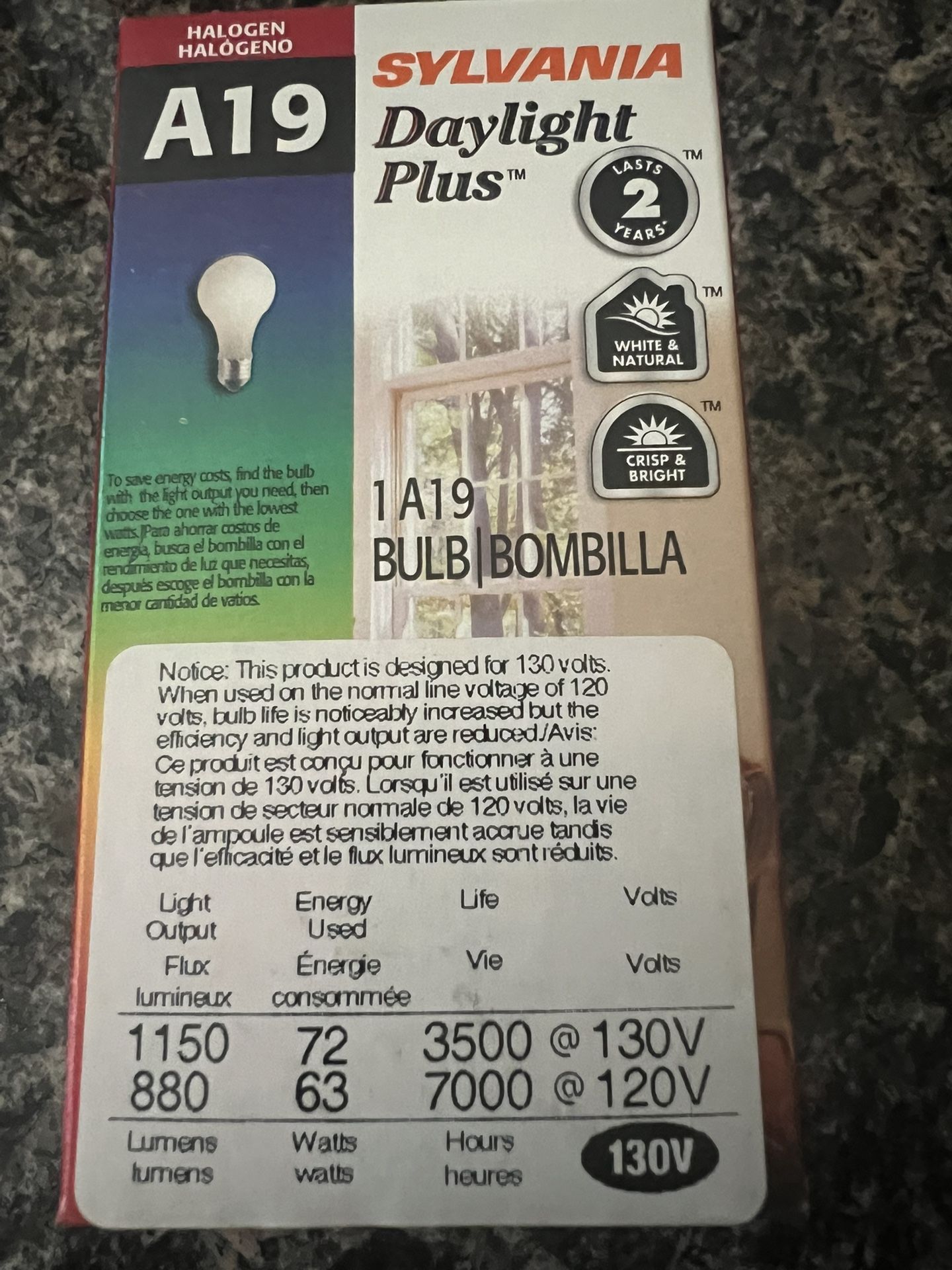 Sylvania A19 Halogen Lamp - 72-63W, E26 Base - photo 3
