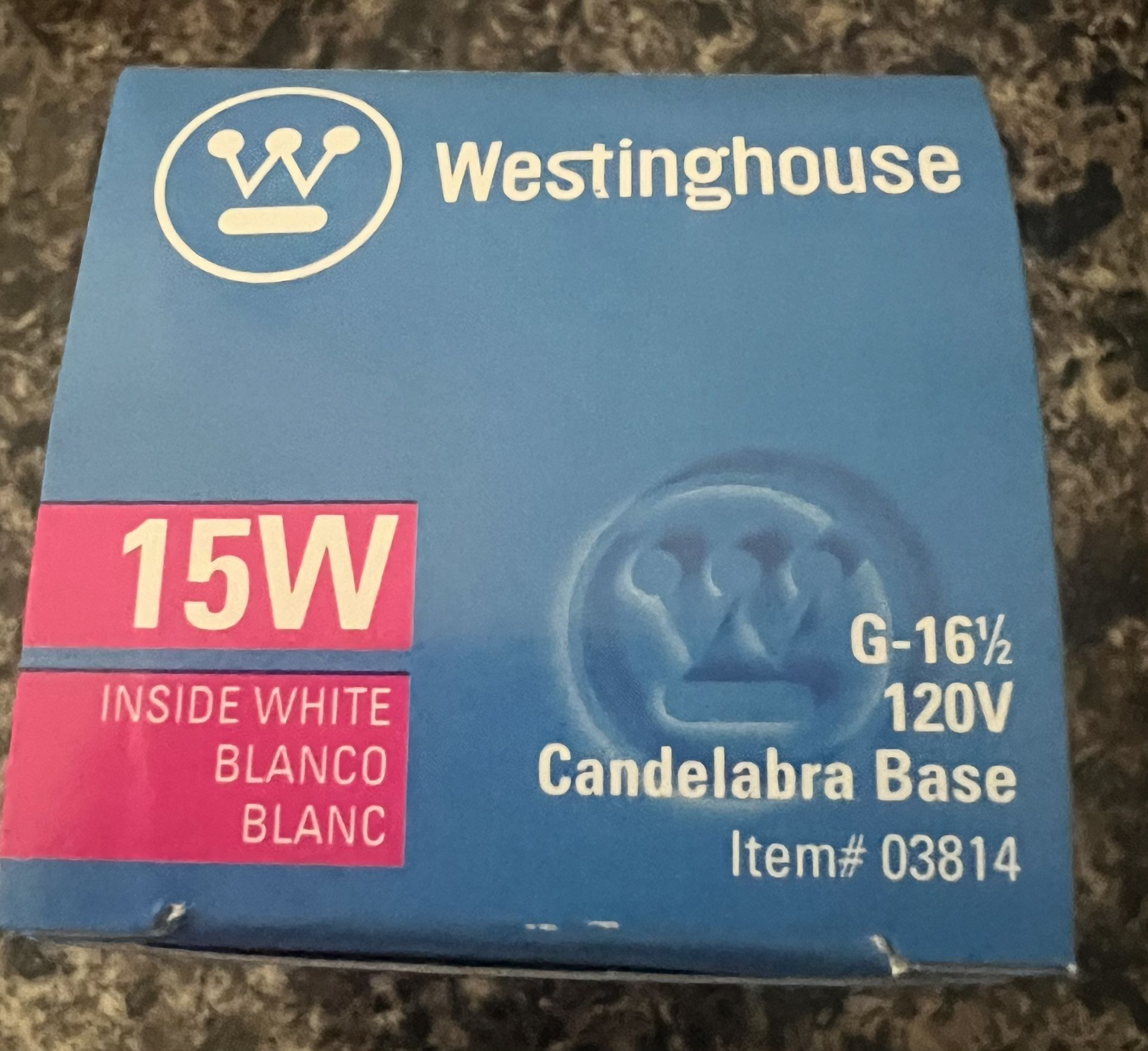 Westinghouse 15W G-16.5 Candelabra Base #03814 White 10pcs - photo 2