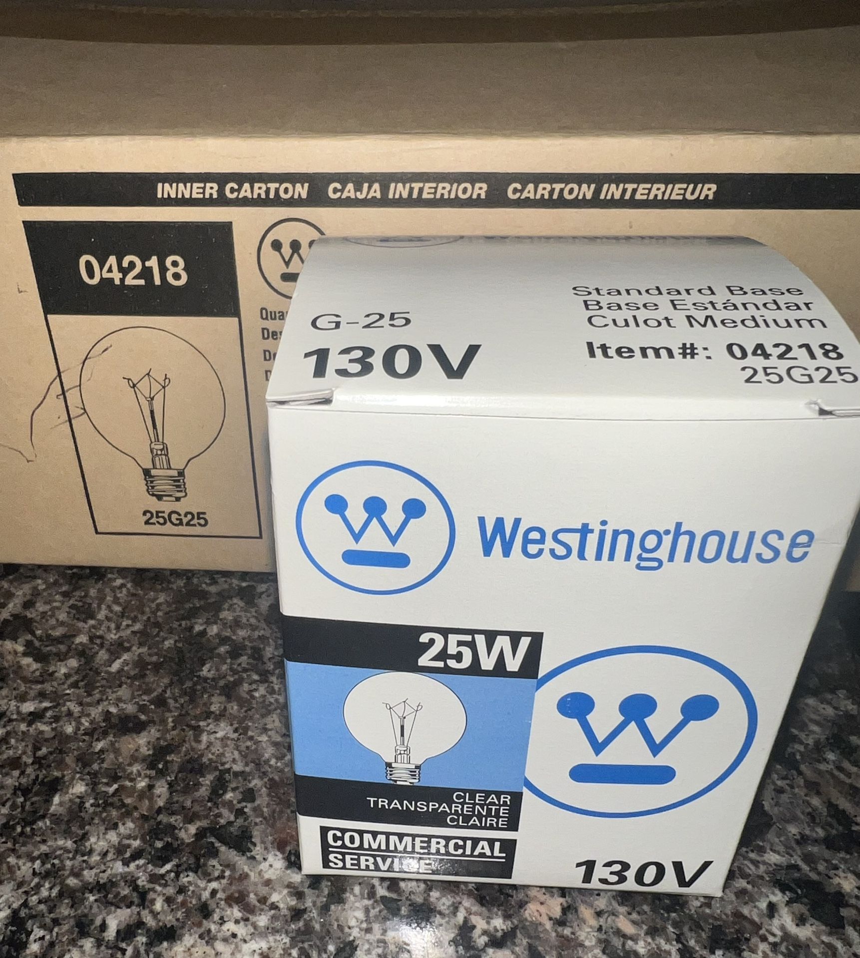Westinghouse 04218 25w Clear Globe Bulb