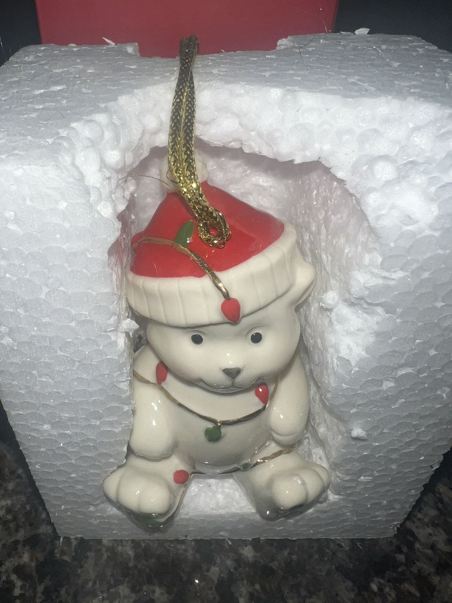 Lenox Very Merry Teddy Bear Ornament - photo 4