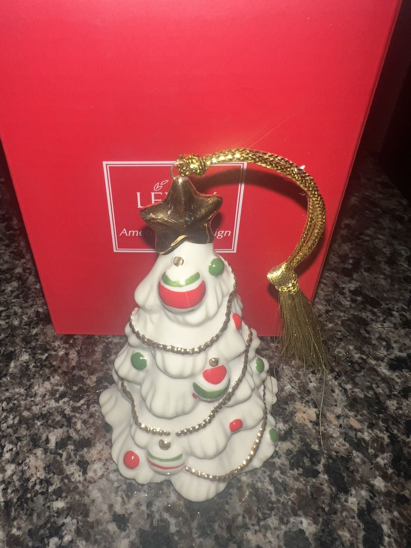 Lenox Christmas Tree Ornament 3.7" Tall Holidays Star Cream Gold - photo 2