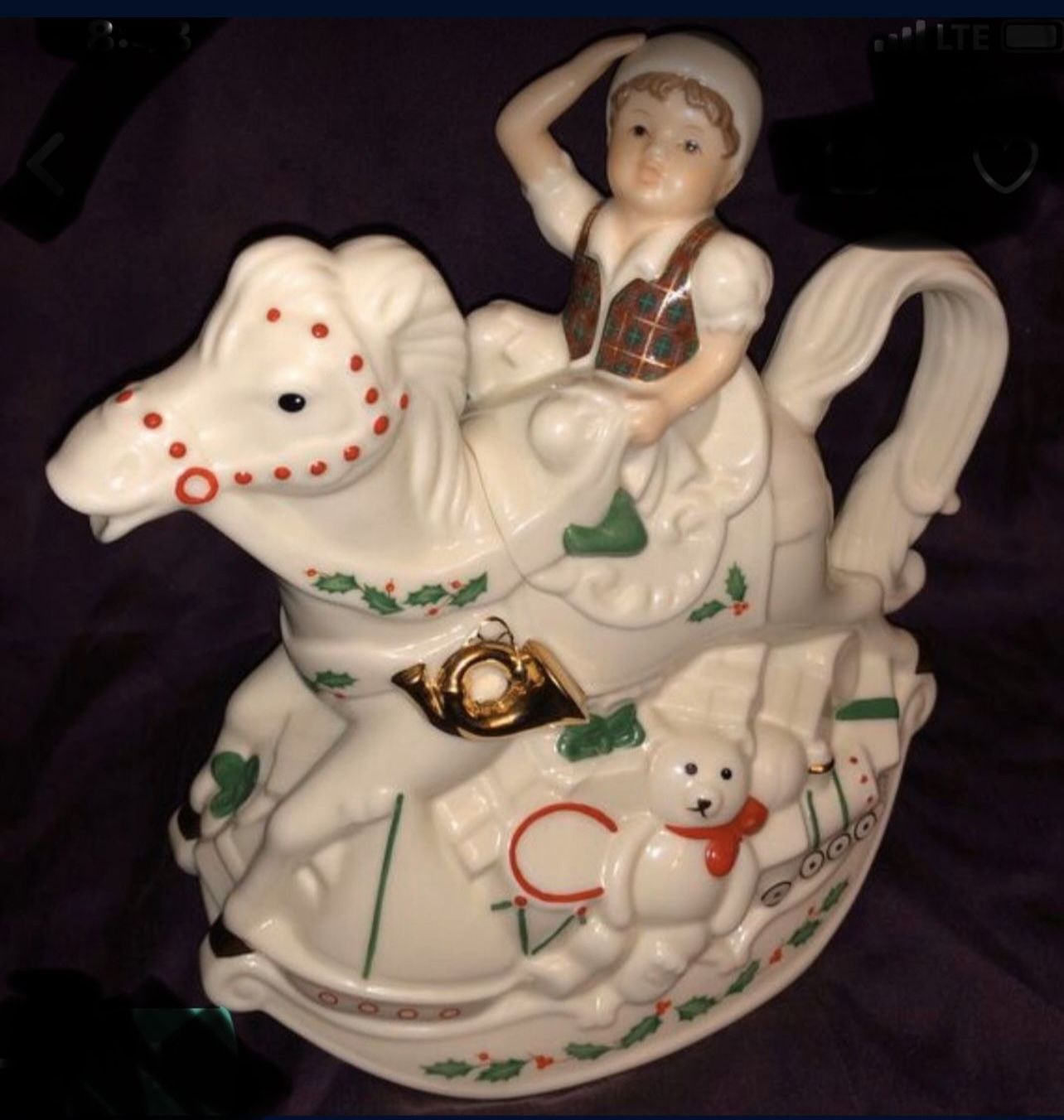 Lenox Santa's Holiday Toy Shop Tea Pot