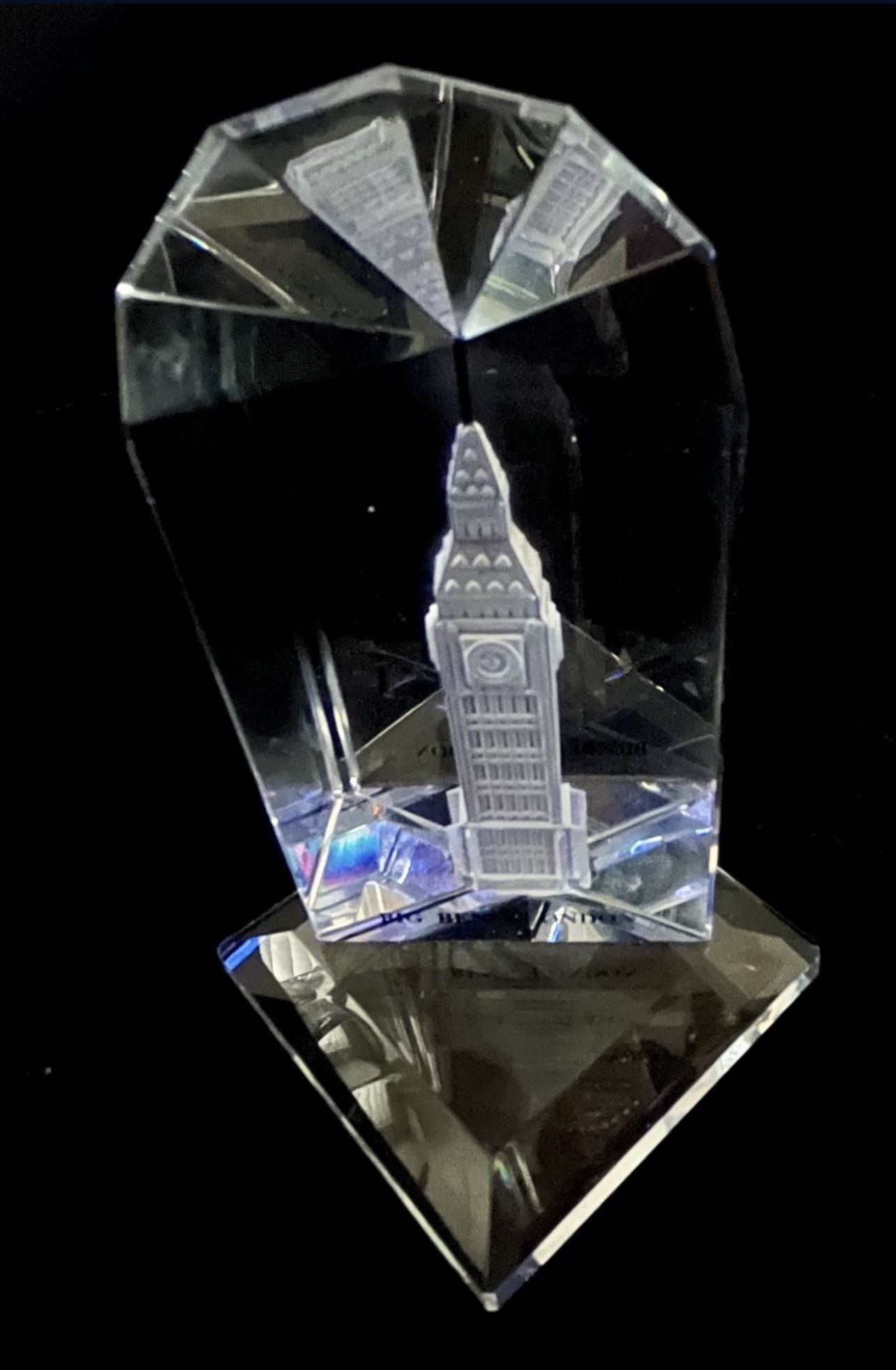 Crystal Glass Big Ben Clock 3D London Souvenir Ornament /paperwe
