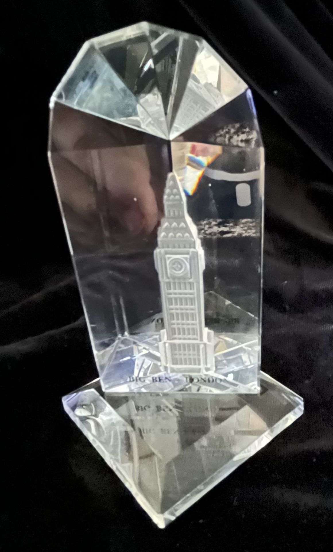 Crystal Glass Big Ben Clock 3D London Souvenir Ornament /paperwe - photo 2