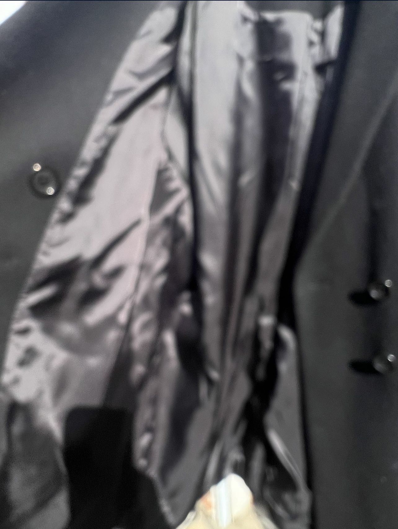 $495 Coach Women's Black Double Breasted Wool Coat - XL-Classic - photo 4