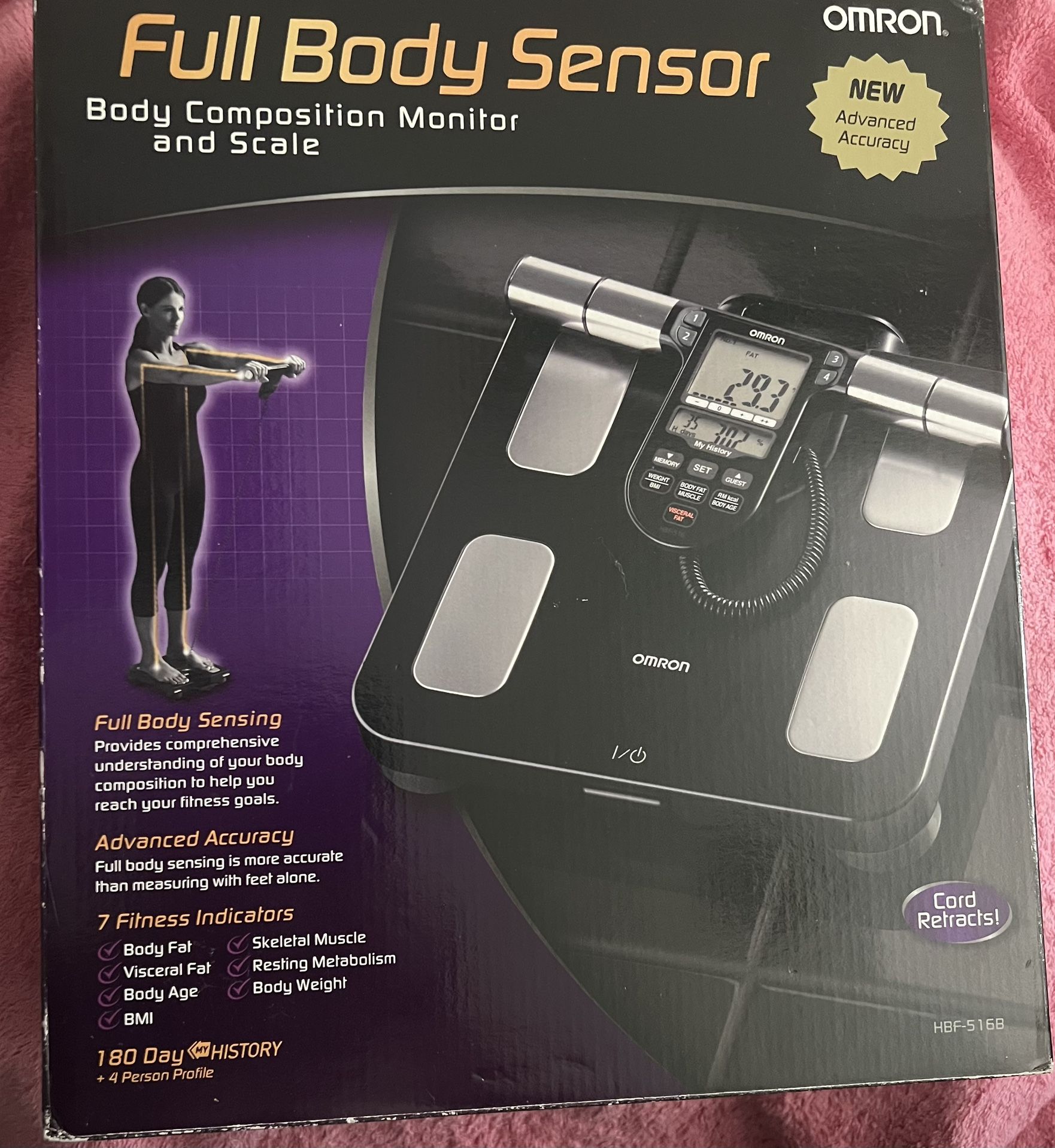 Omron HBF-516B Scale & Full-Body Sensor With LCD - Black