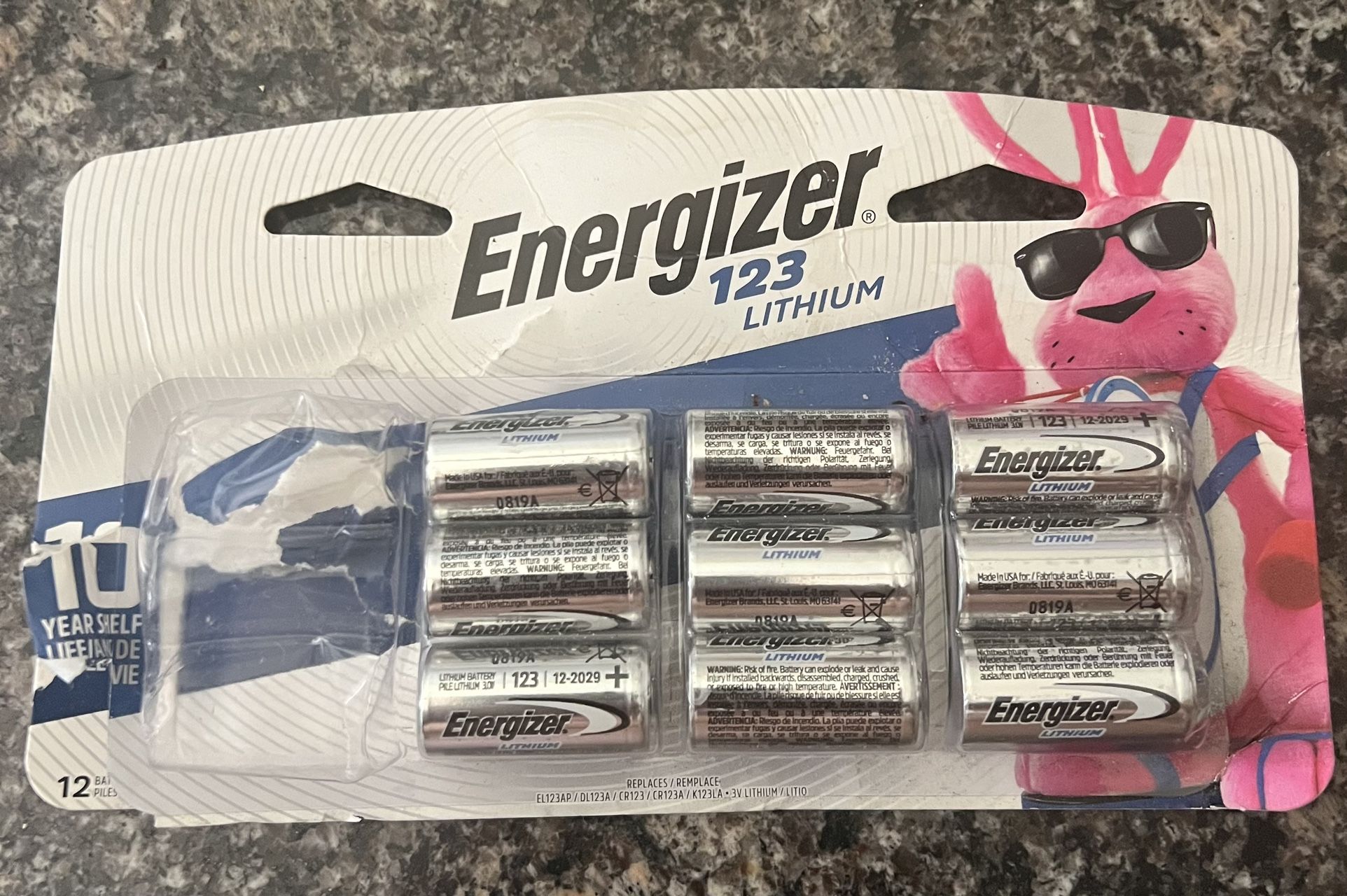 Energizer 123 Lithium Batteries for Realtor Sentrilock Boxes