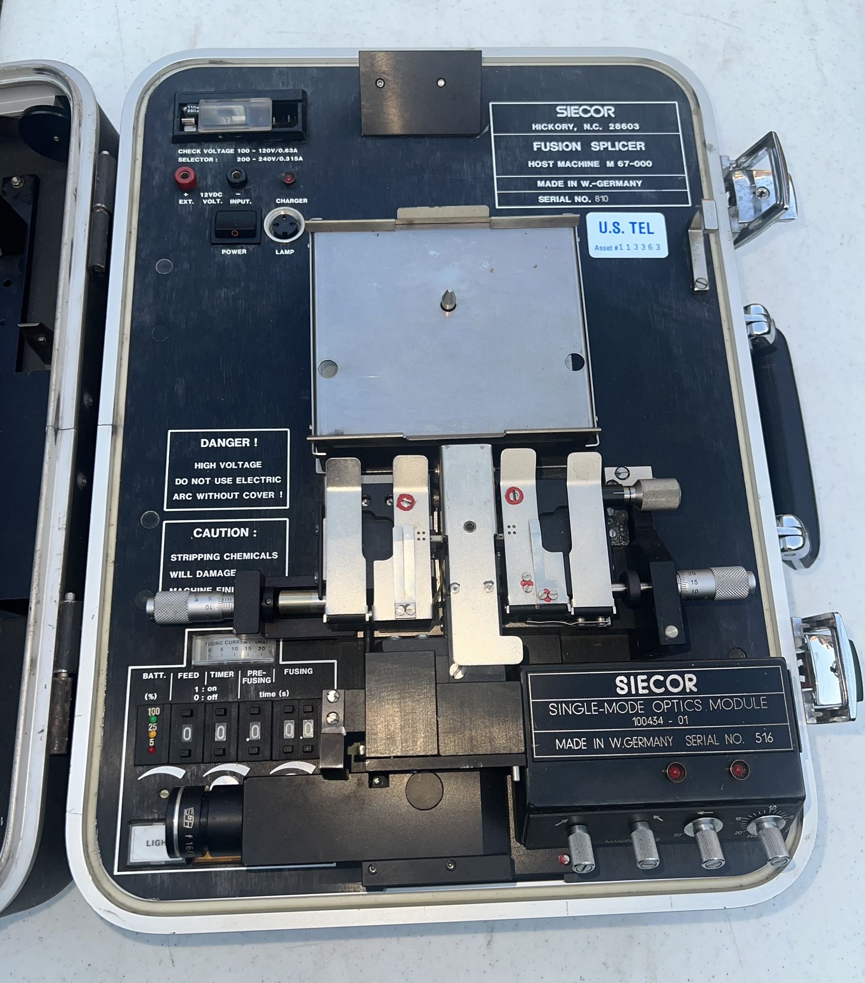 SIECOR M67-000 Fusion Splicer w/ Single-Mode Optics Module (For - photo 3